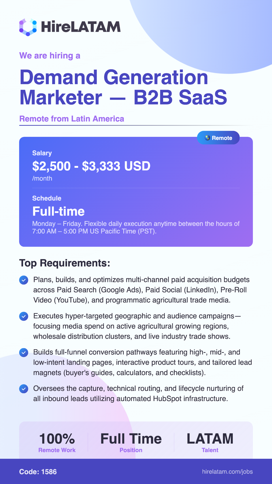 HireLATAM Facebook ad from Jul 6, 2026