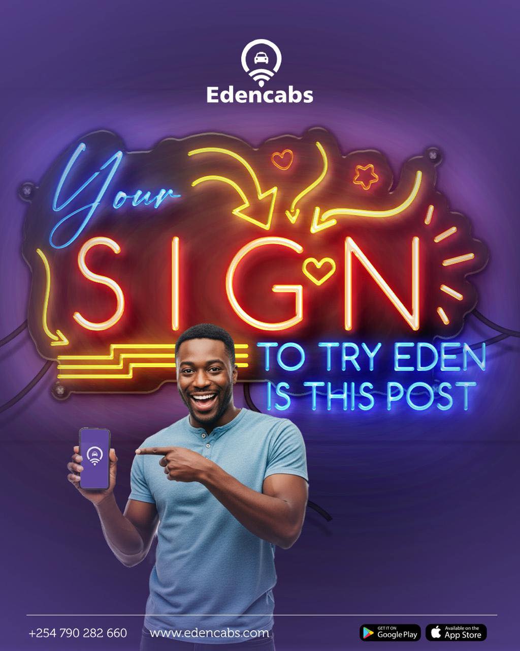 Edencabs Facebook ad: Edencabs: Request a Ride Now