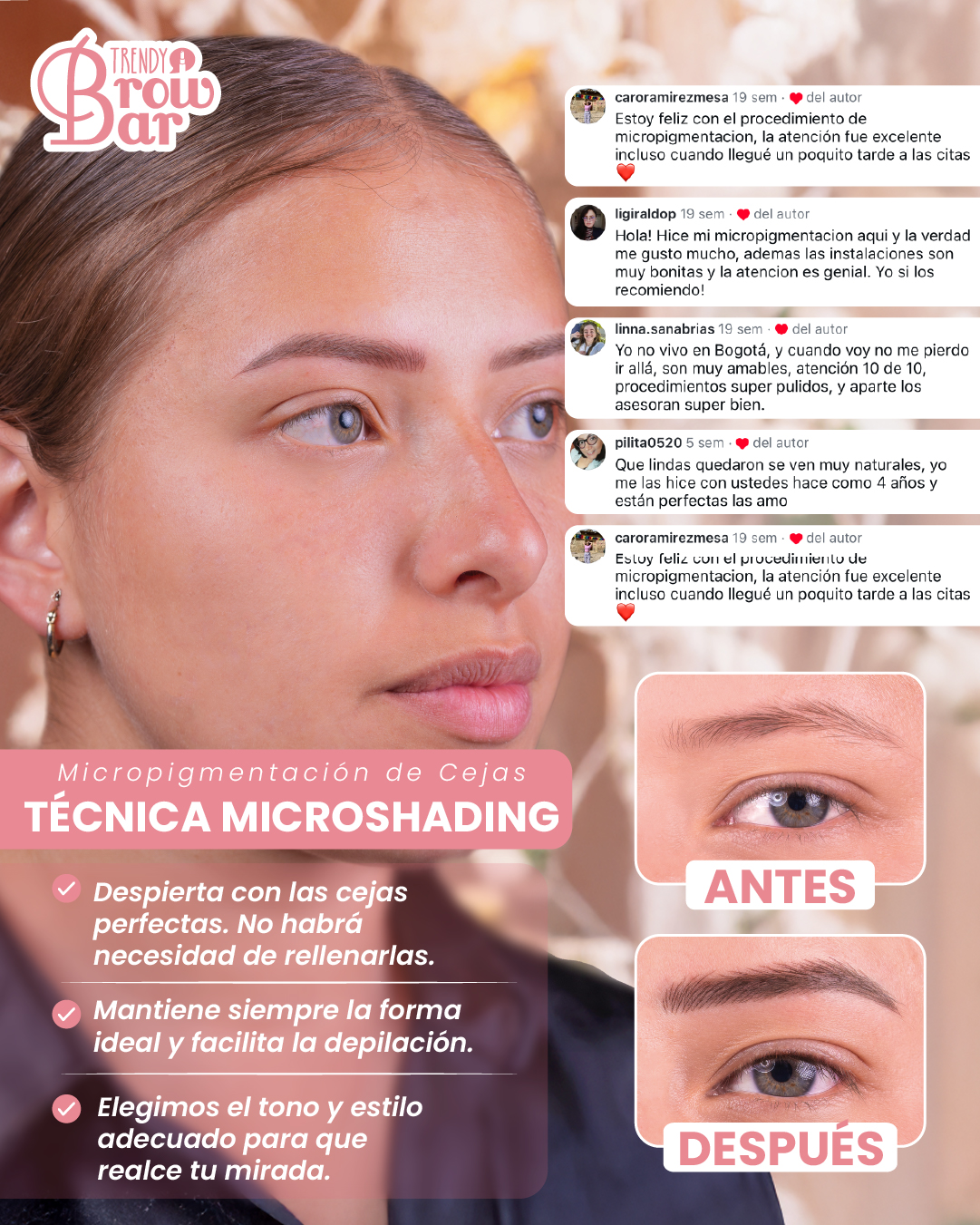 Trendy Brow Bar Facebook ad from Oct 20, 2025