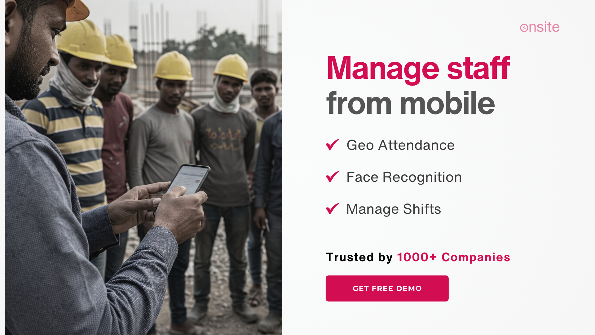 Onsite - Construction App Facebook ad