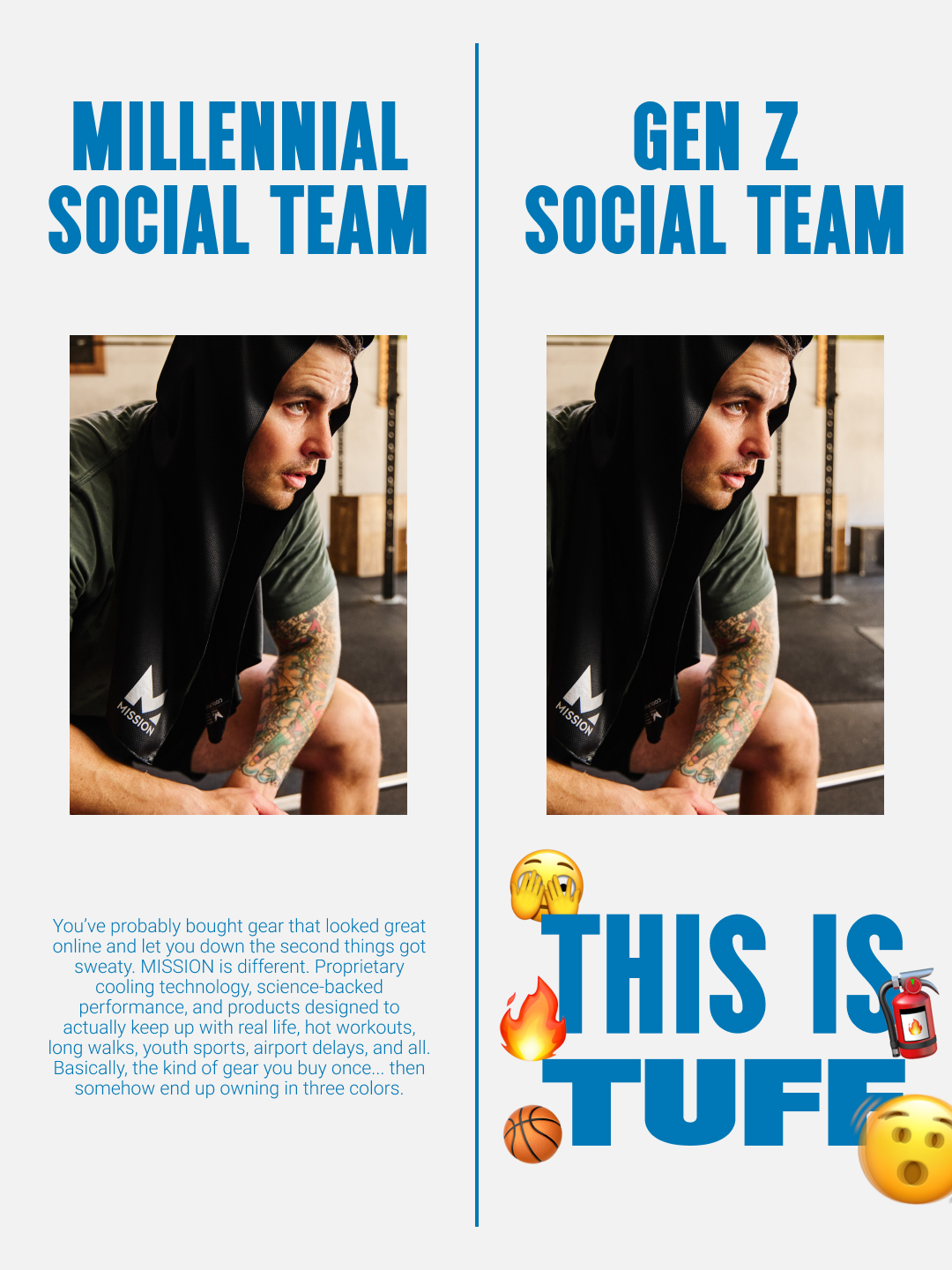 Mission Cooling Facebook ad