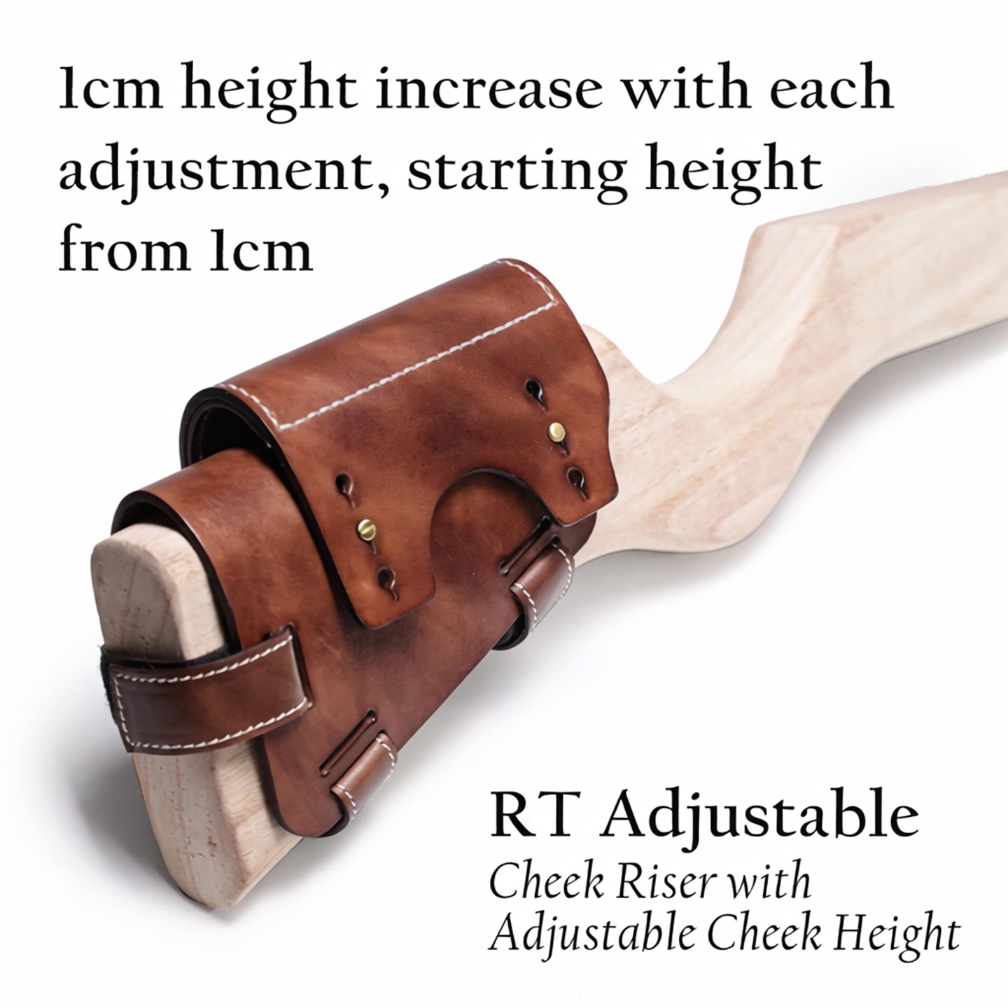 Rustic Terrain Facebook ad: Handmade Leather Rifle Cheek Risers