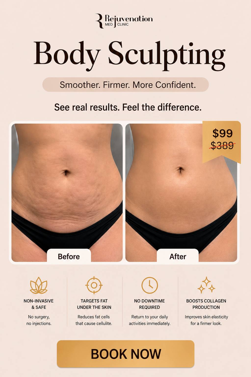 Rejuvenation Med Clinic Facebook ad: Special price: $99 for a limited time!