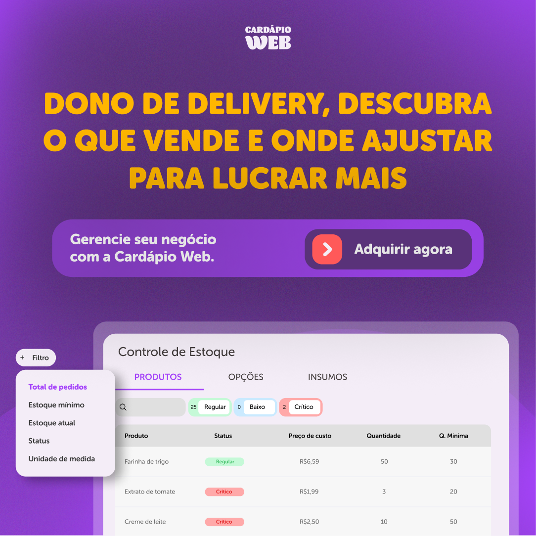 Cardápio Web Facebook ad