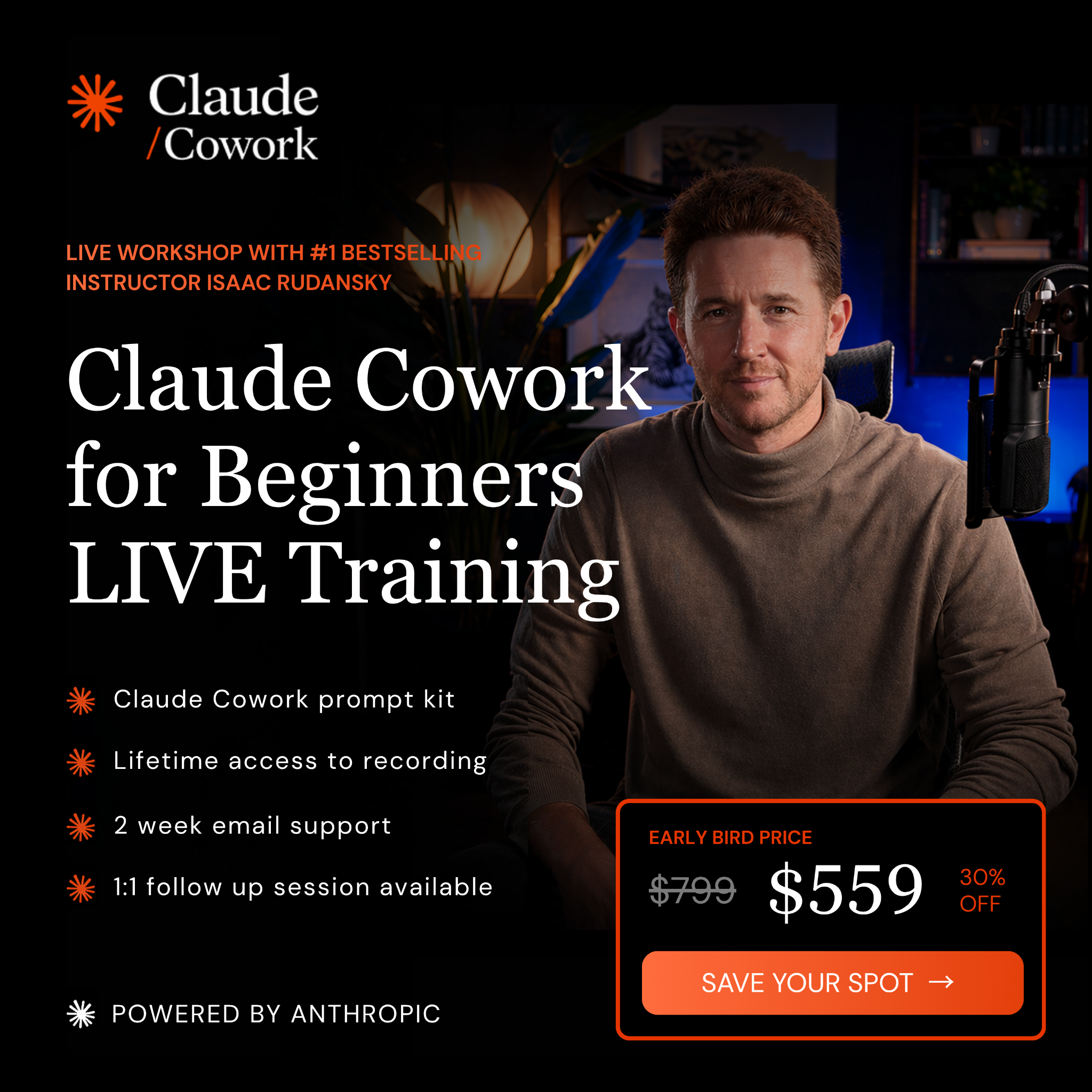 AdVenture Media Facebook ad: LIVE Interactive Workshop