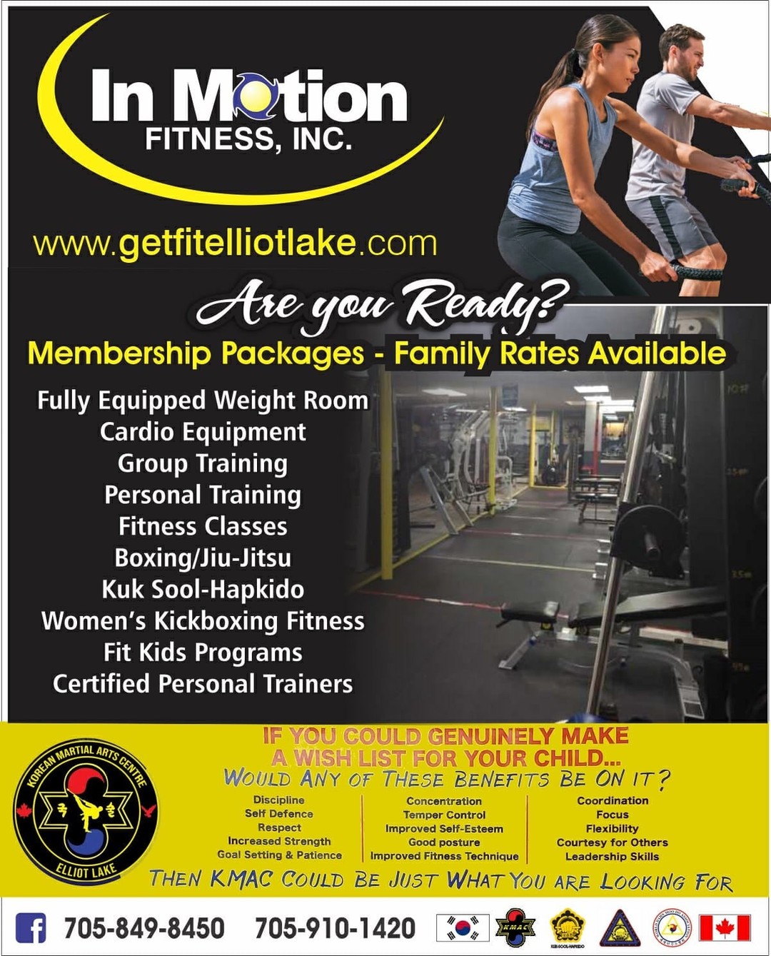 Get Fit Elliot Lake Facebook ad: In Motion Fitness