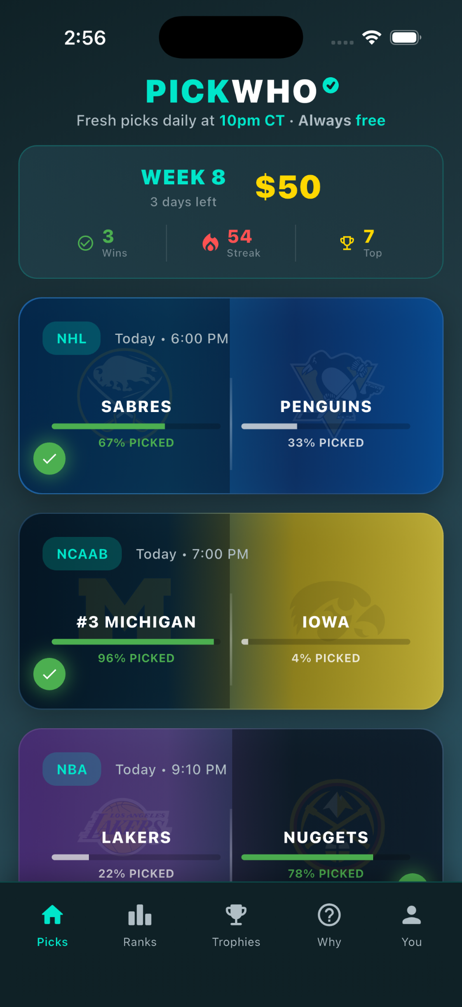 PickWho Facebook ad