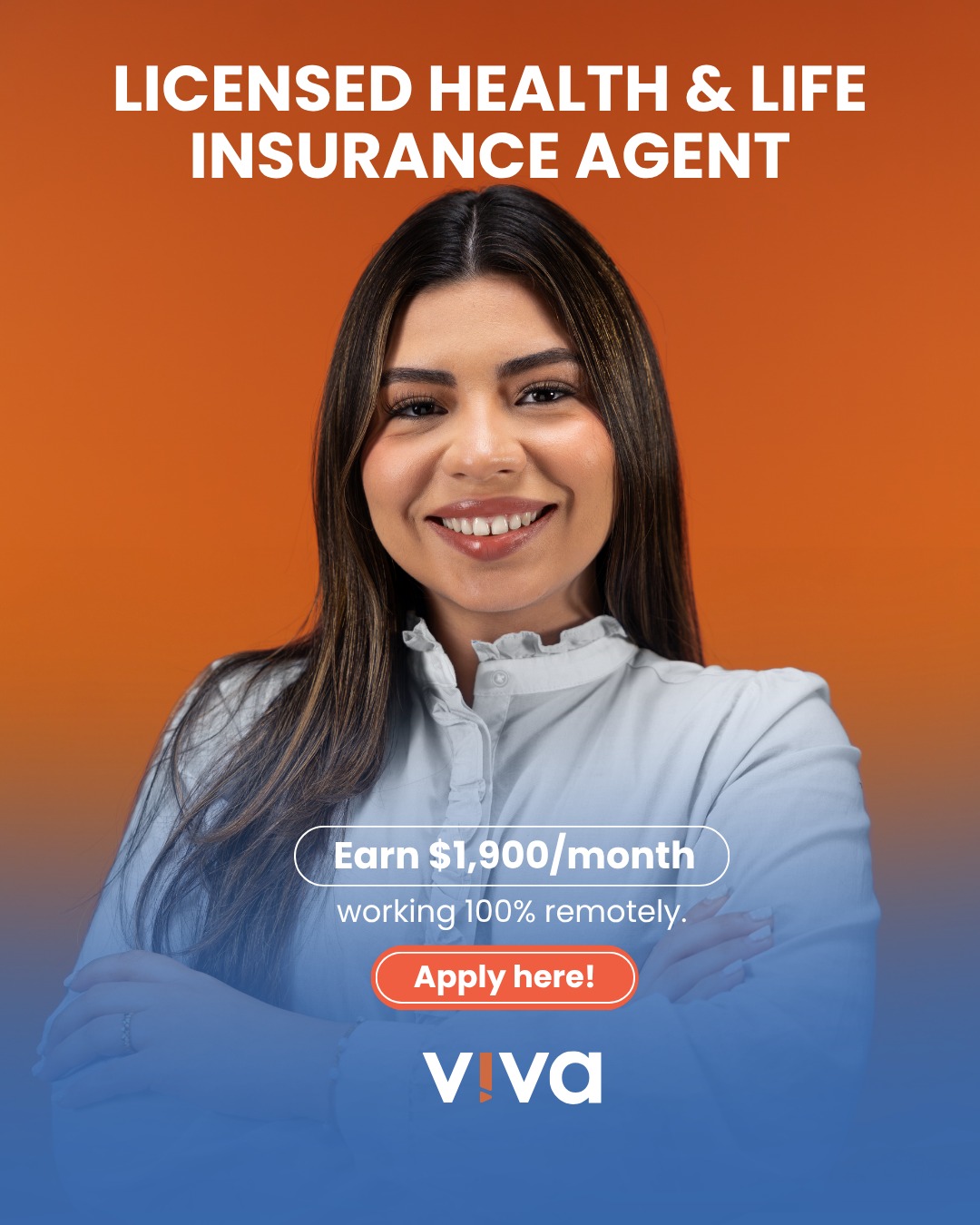 VIVA Careers Facebook ad: Licensed Health & Life Insurance Agent.