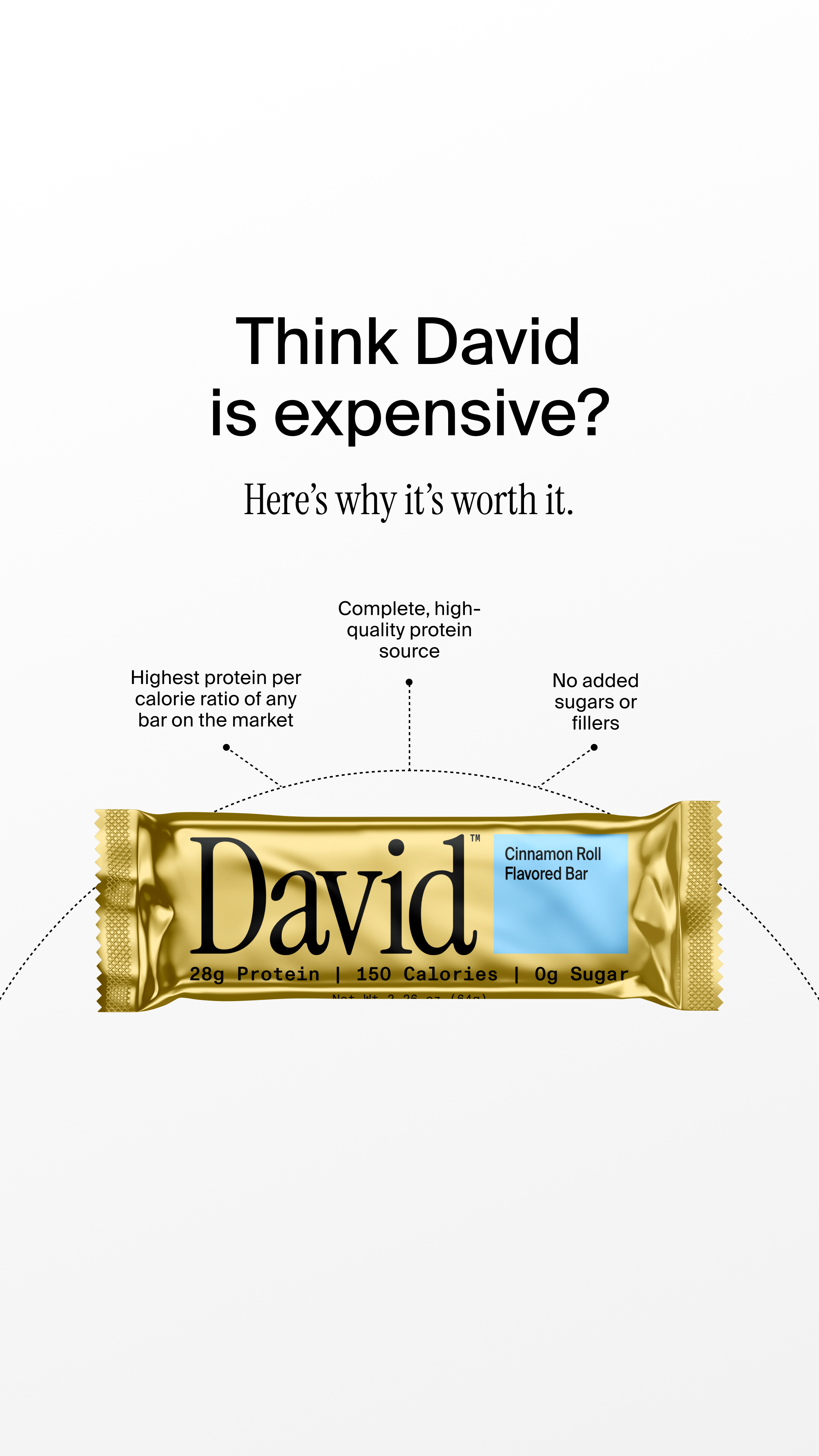 David Protein Facebook ad