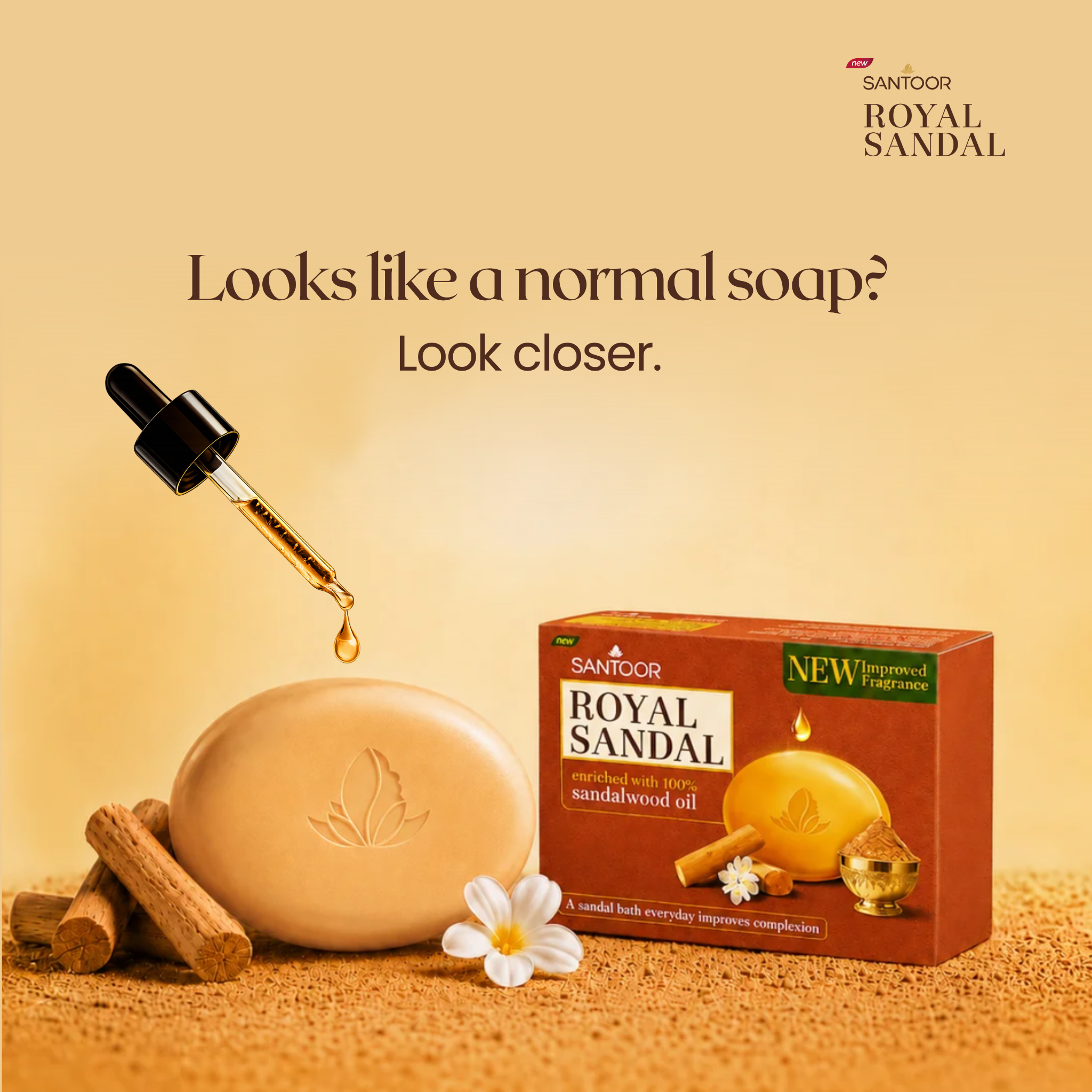 Santoor Royal Sandal Facebook ad: Glow with timeless beauty