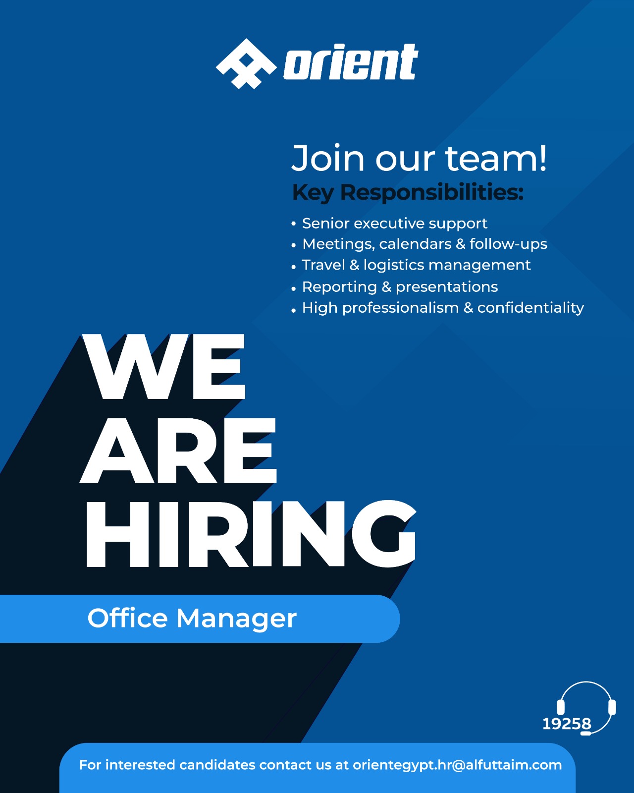 Orient Insurance Company - Egypt Facebook ad: Hiring Alert!