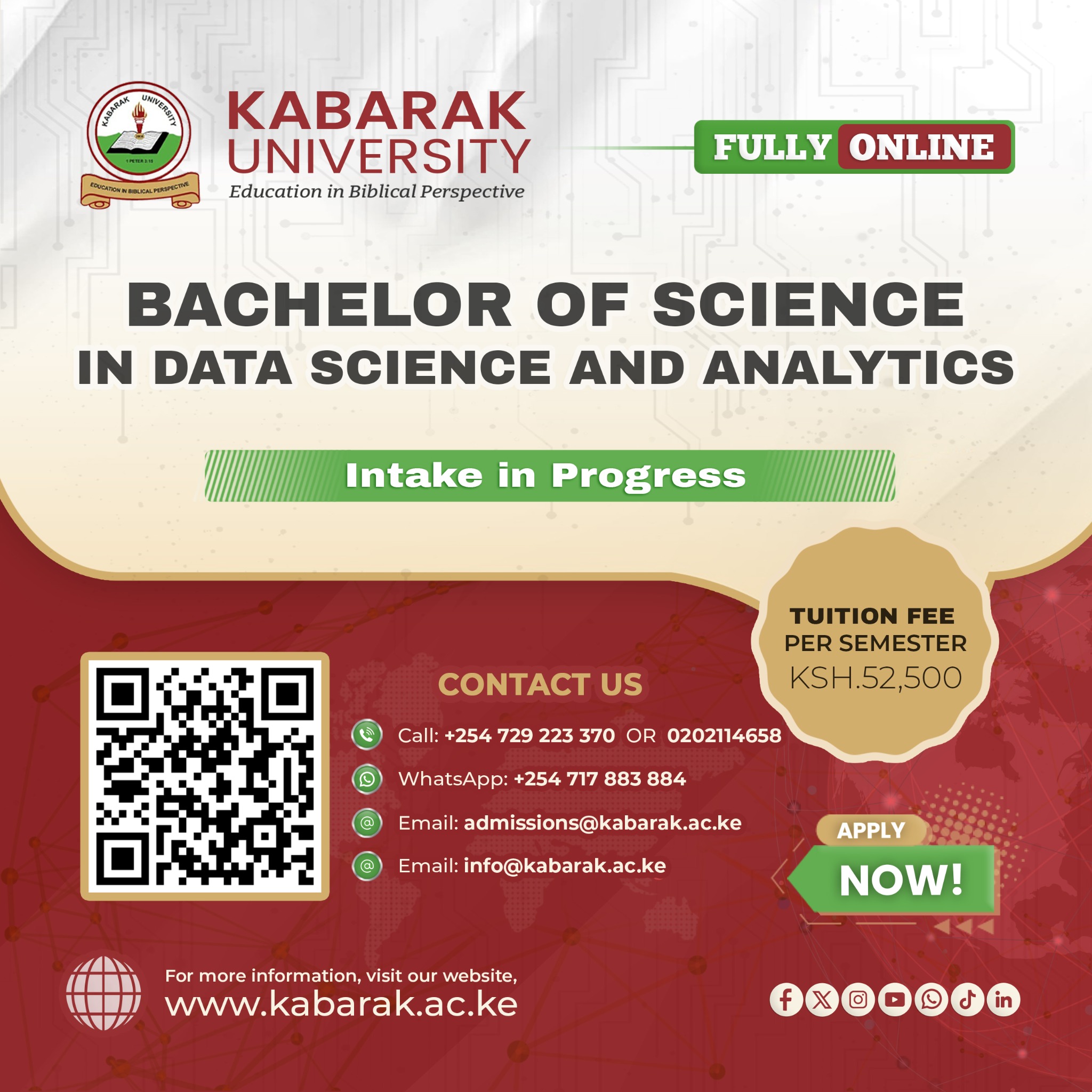 Kabarak University Facebook ad