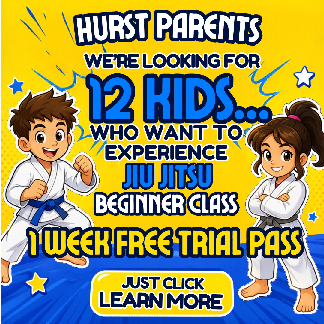 JJ Machado DFW Brazilian Jiu Jitsu Facebook ad: 1 WEEK FREE Trial PASS for KIDS
