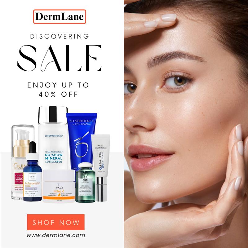 Dermlane Facebook ad: Glowing, radiant skin starts here.