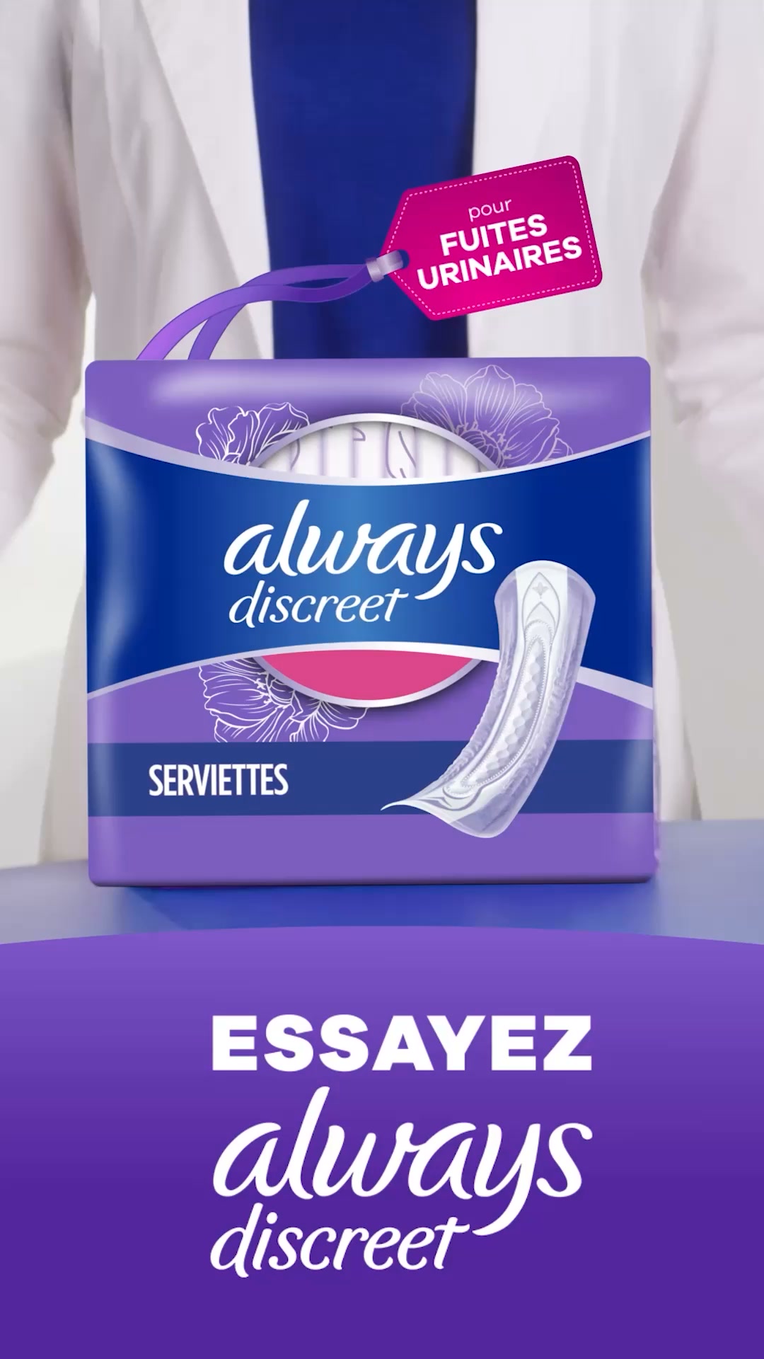 Always Discreet Facebook ad: Essayez Always Discreet