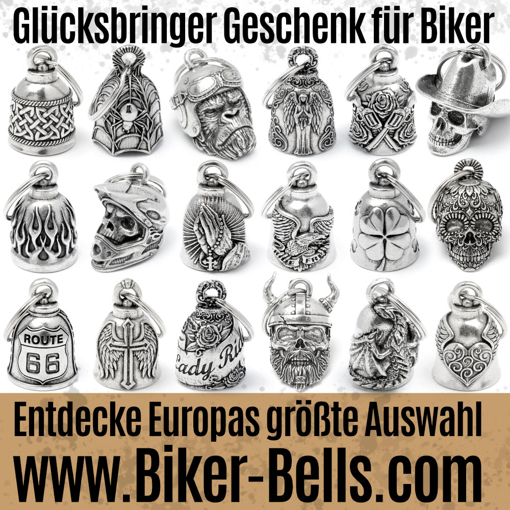 Biker-Bells.com Facebook ad: Glücksbringer To Go jetzt bestellen