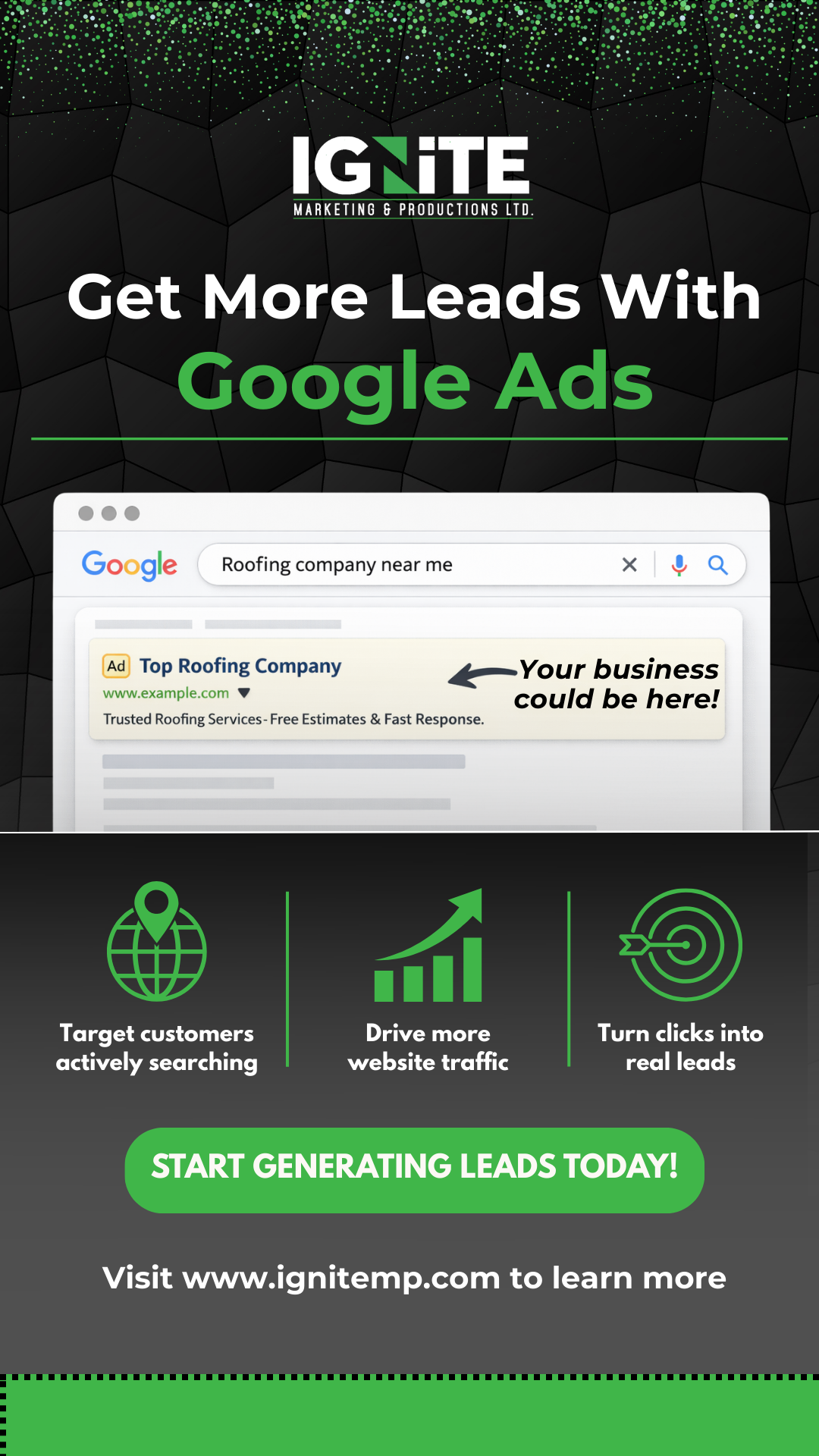 Ignite Marketing and Productions Facebook ad