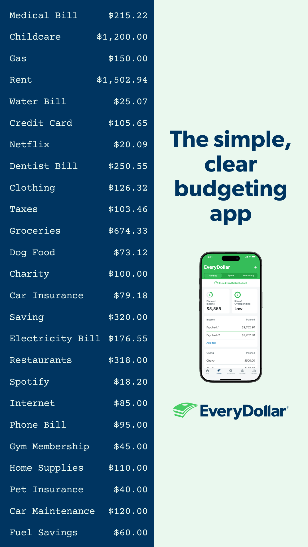 EveryDollar Facebook ad