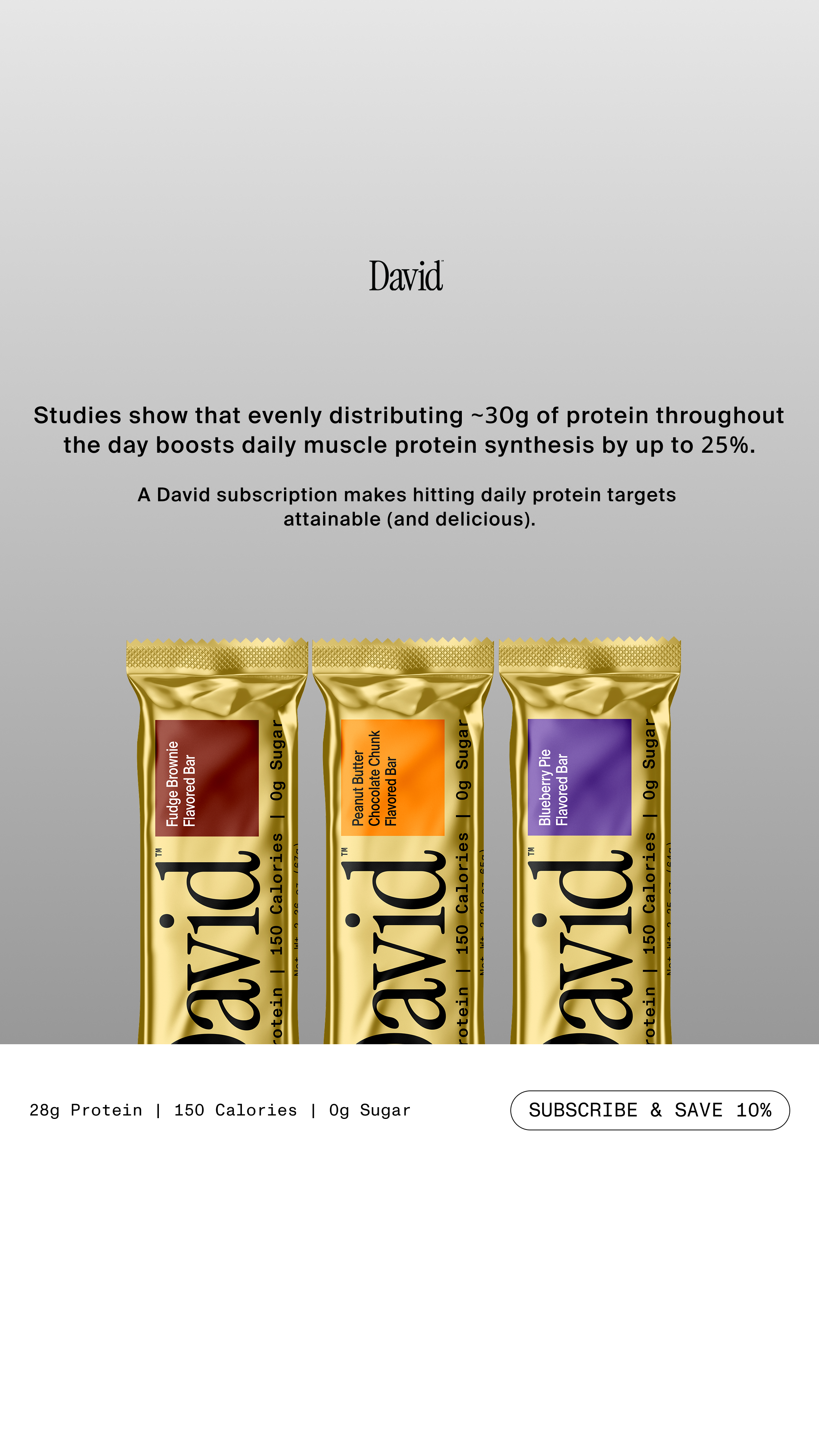 David Protein Facebook ad