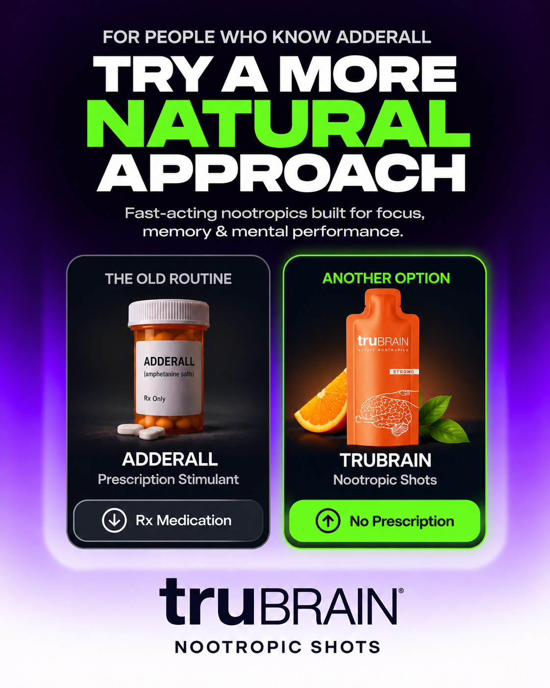 TruBrain Facebook ad