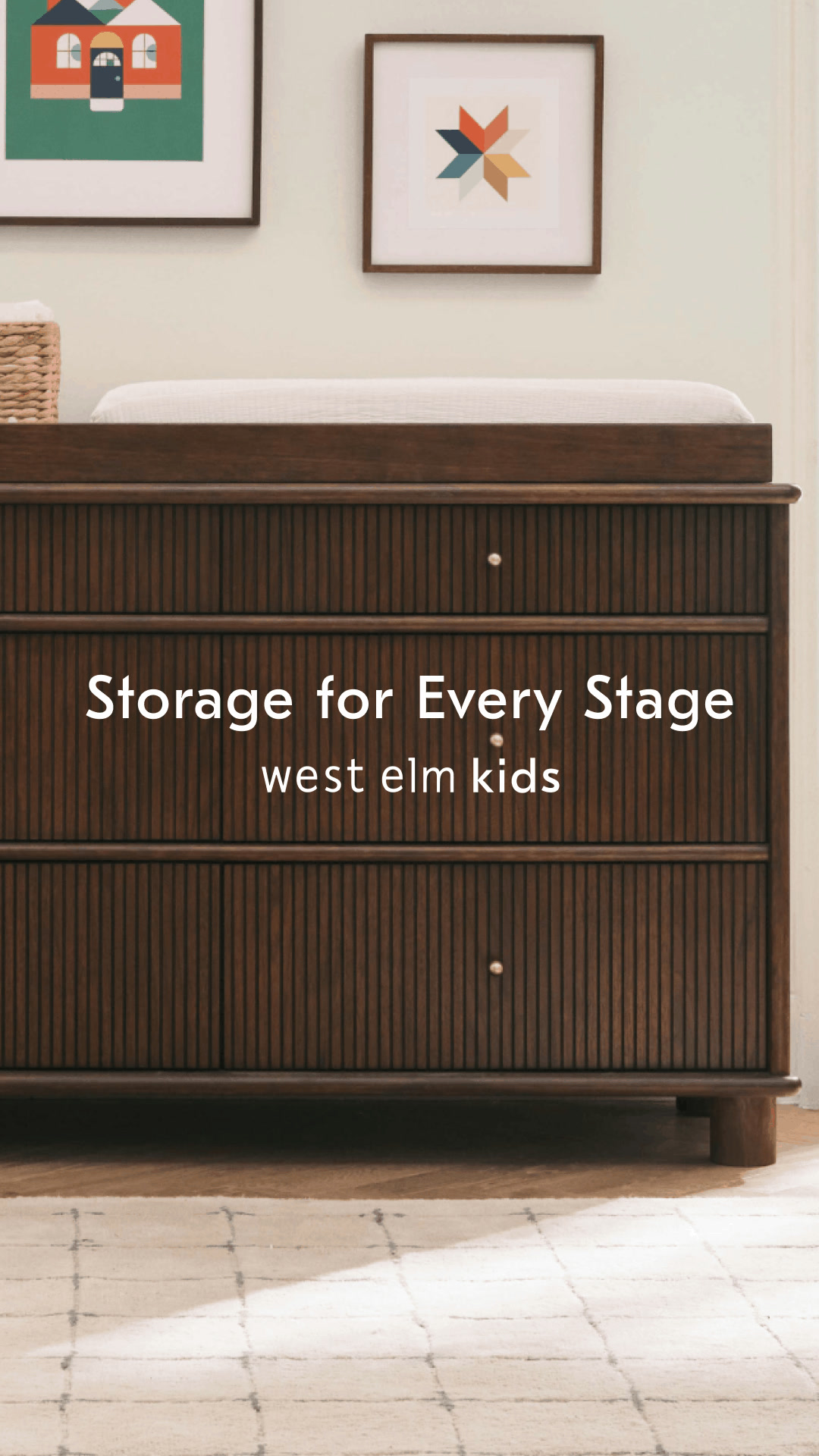 West Elm Kids Facebook ad: Convertible Nursery Furniture