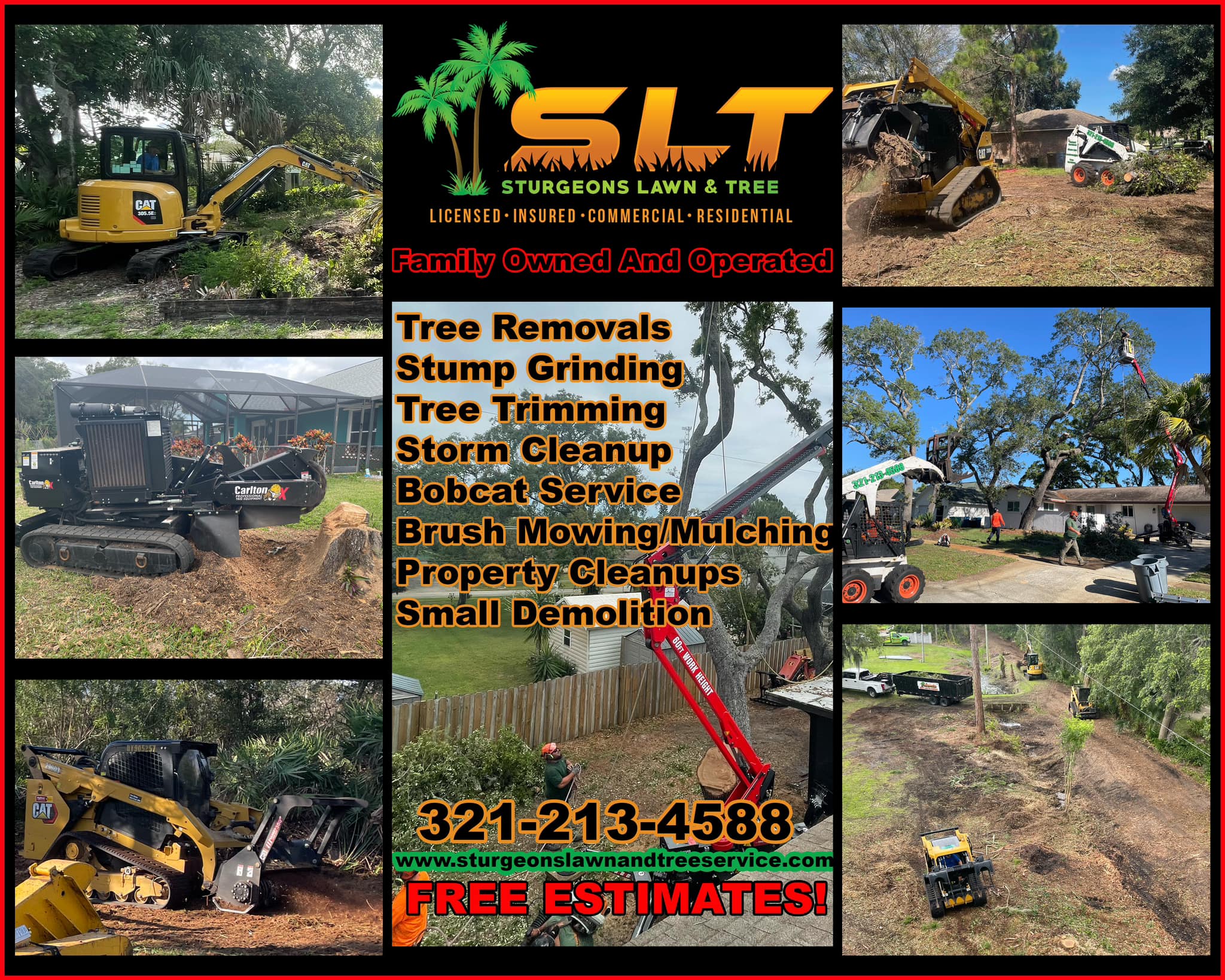Sturgeons Lawn Tree and Bobcat Services Facebook ad: 50+ 5 STAR REVIEWS