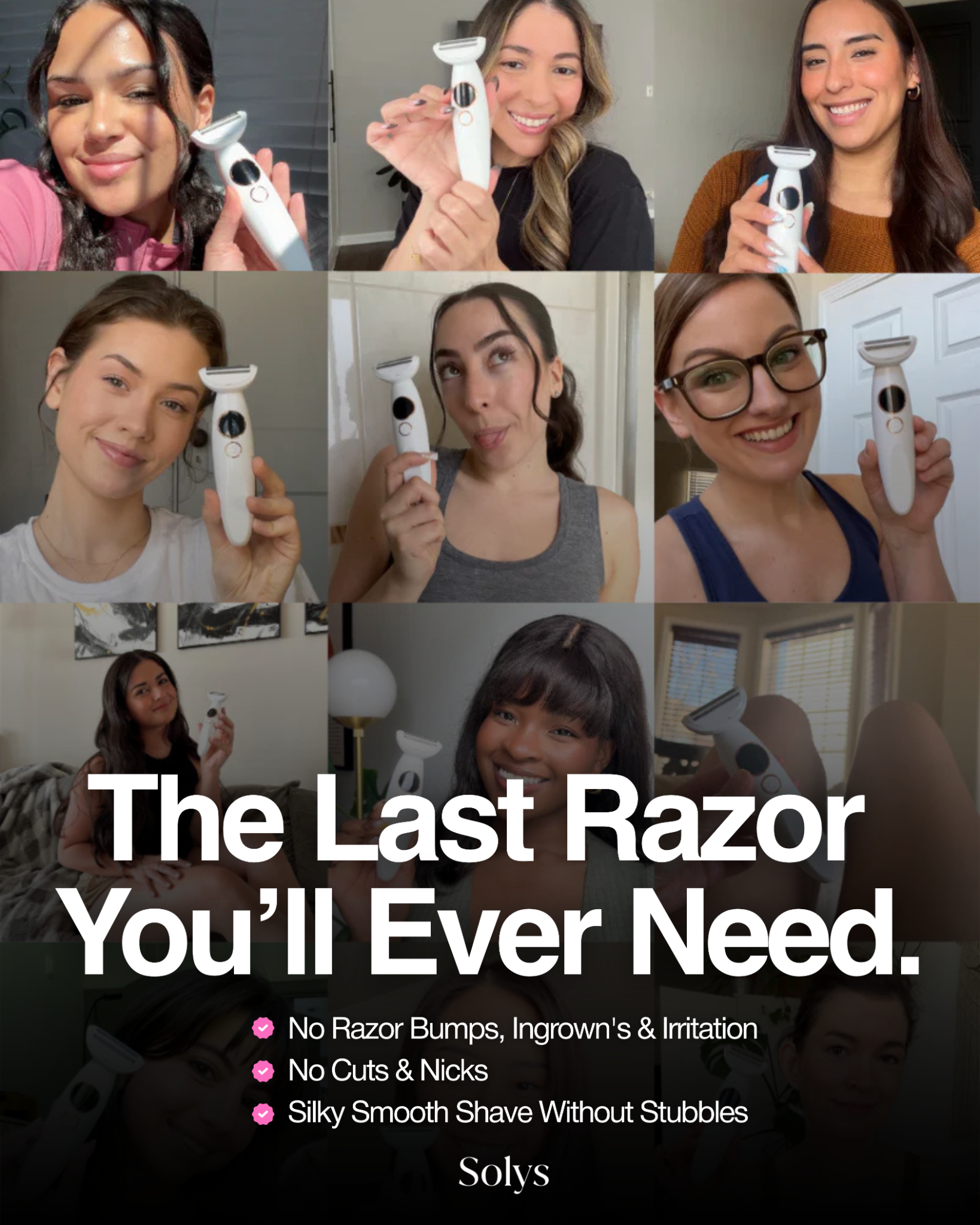 Solys Beauty Facebook ad: Razor Bumps Hidden Secret