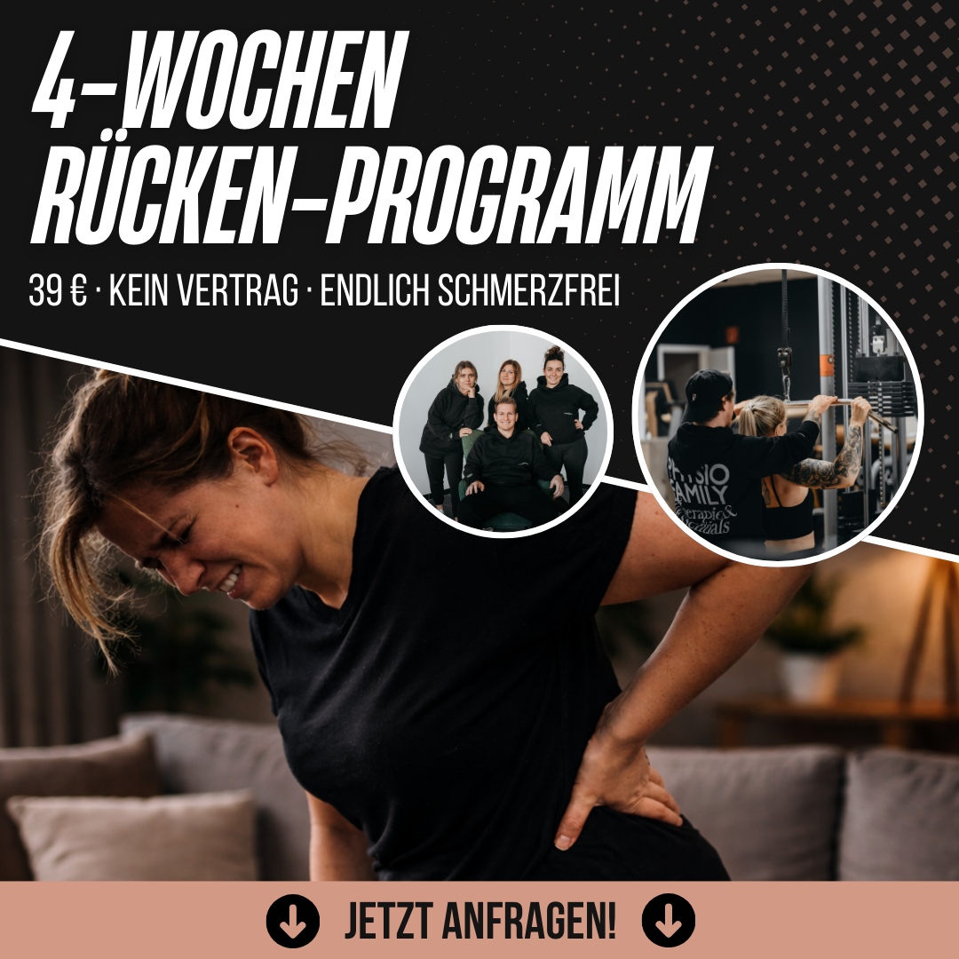 Physio Family Koblenz Facebook ad: 4-Wochen Rückenprogramm nur 39 €
