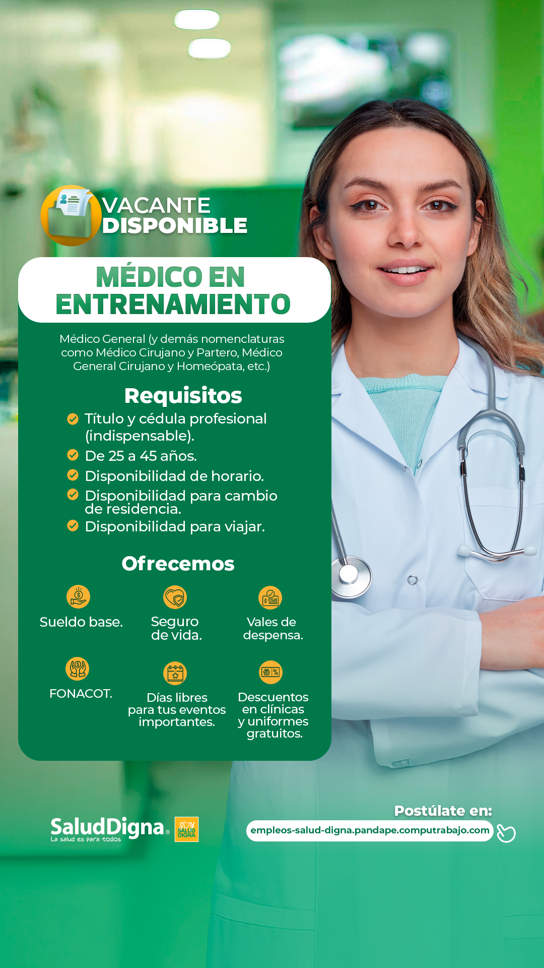 Bolsa de trabajo Salud Digna Facebook ad from Jan 6, 2026
