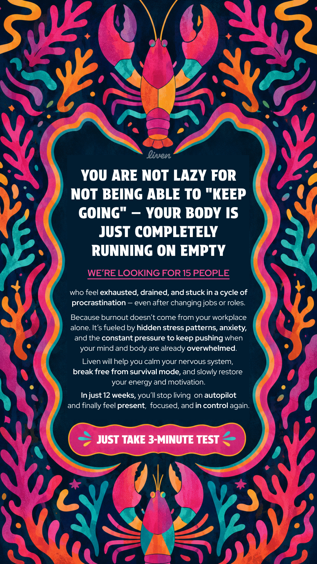 Liven: Self-Discovery Community Facebook ad