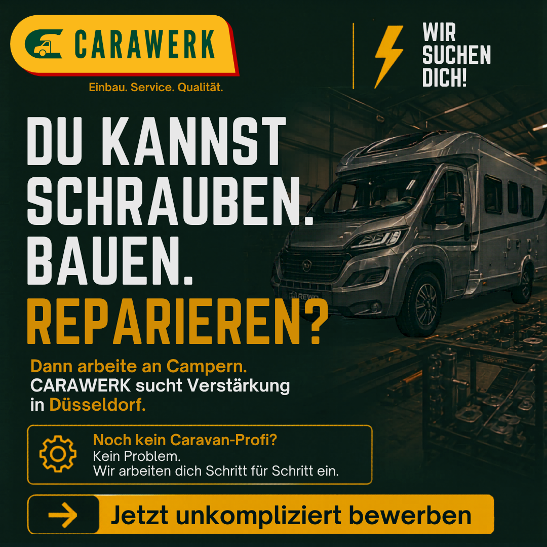 Carawerk Facebook ad: CARAWERK sucht Verstärkung in Düsseldorf