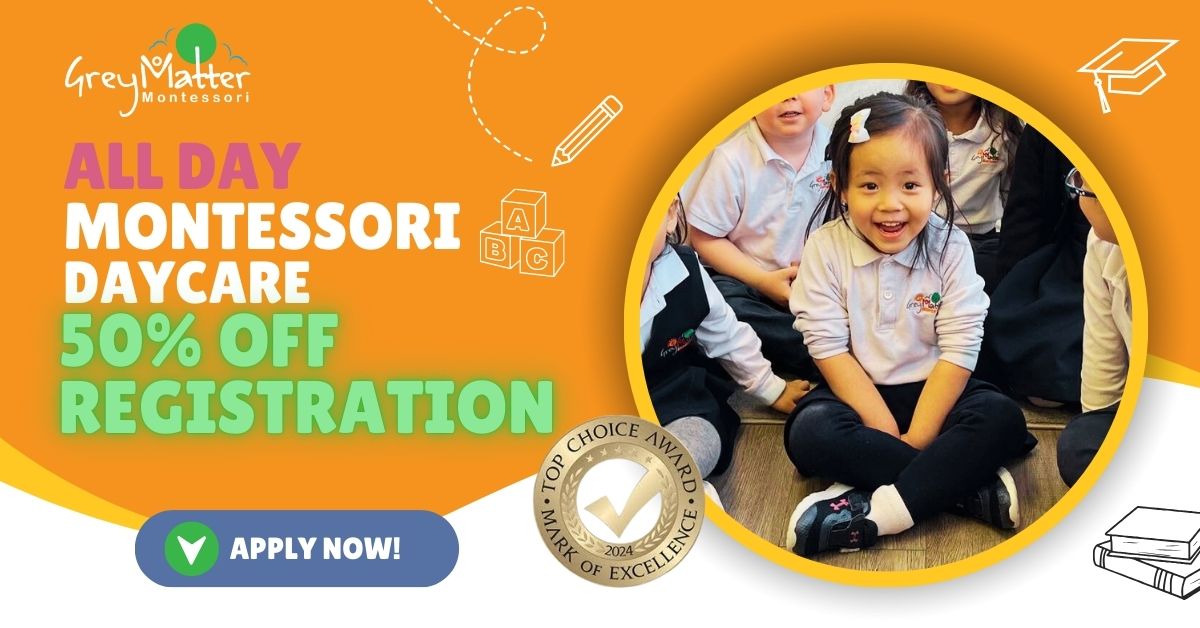 Grey Matter Montessori Facebook ad from Jul 16, 2025