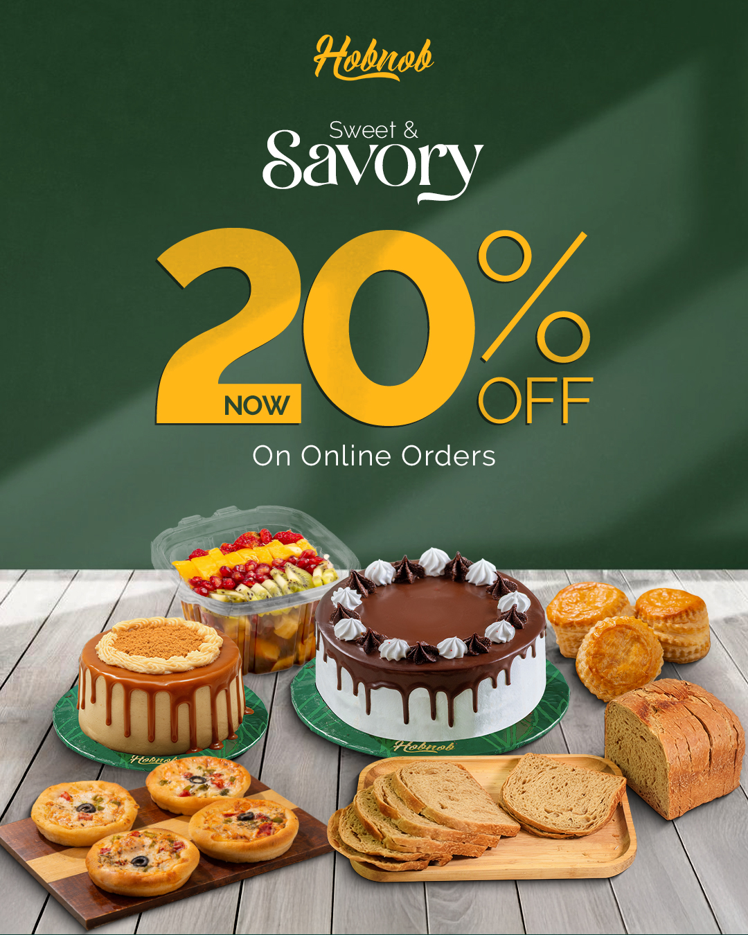 HOBNOB Facebook ad: Our oven’s working overtime and so should your…