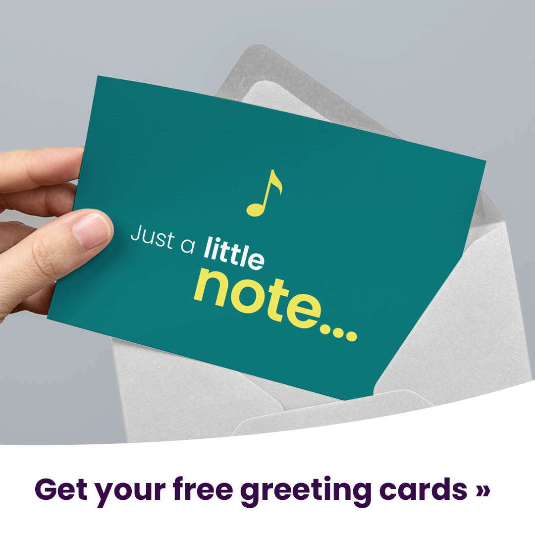 The National Youth Orchestra Facebook ad: Strike a chord with your free greeting cards