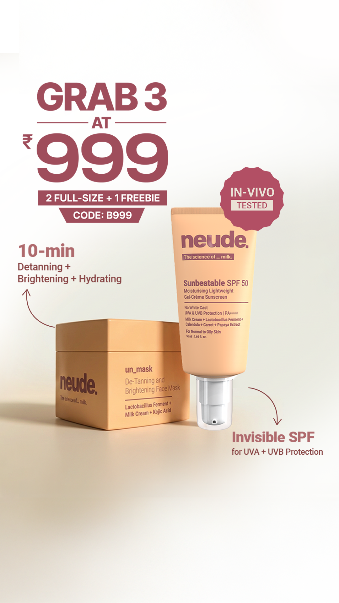 Neude Skin Facebook ad