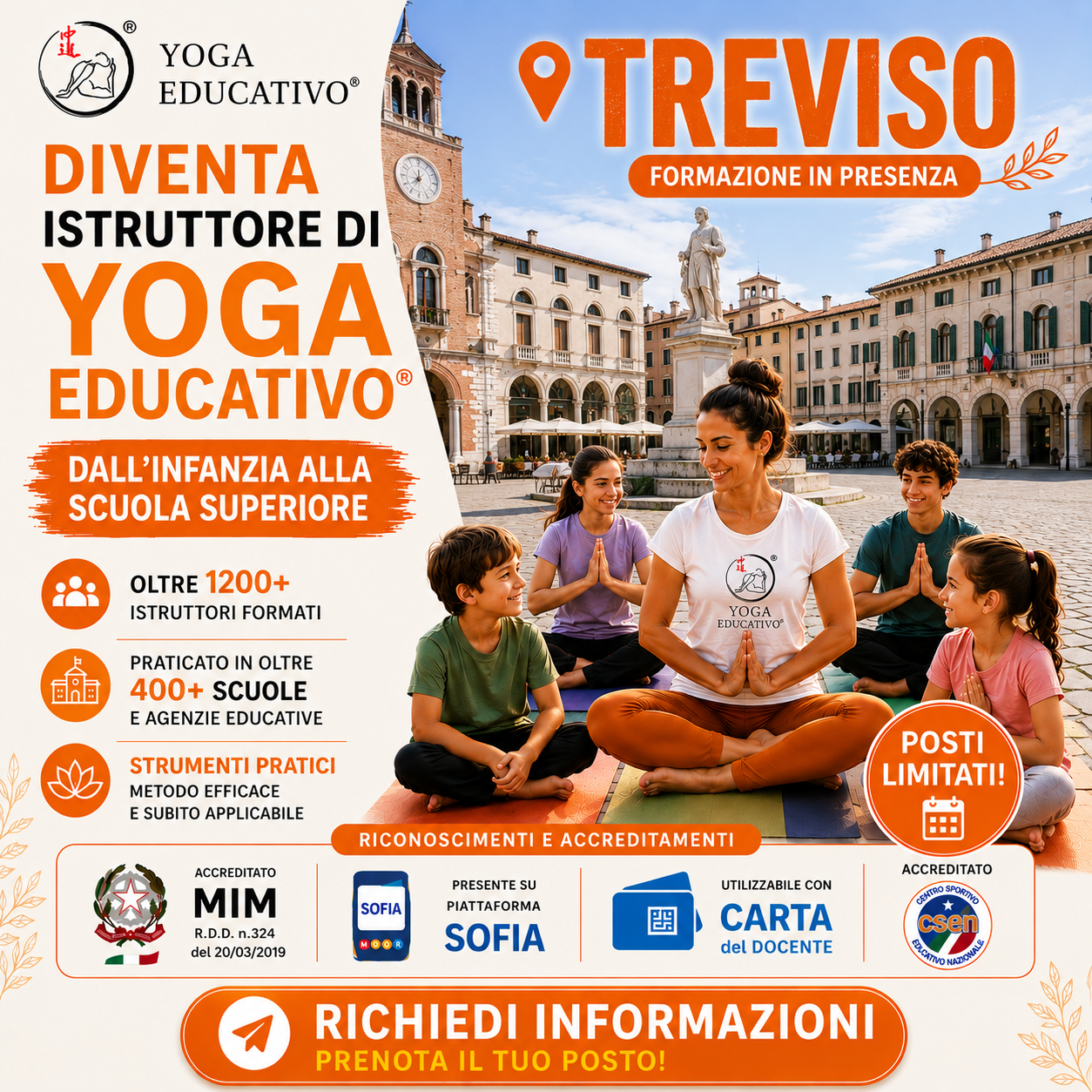 Yoga Educativo Facebook ad: Corso Treviso di Yoga Educativo