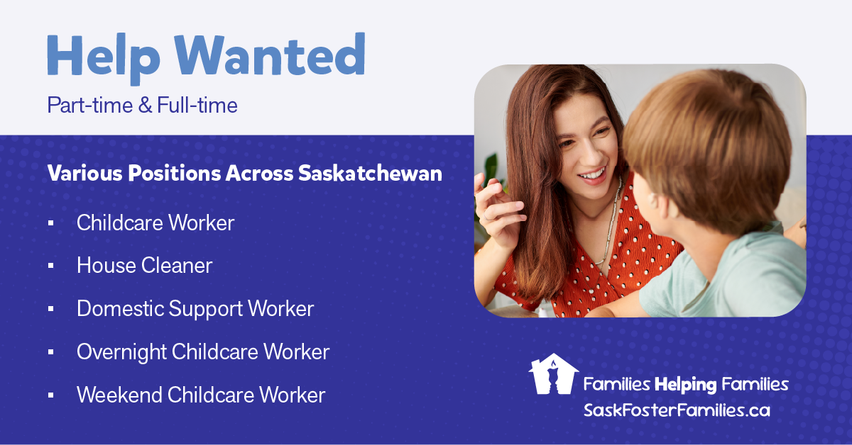 Saskatchewan Foster Families Association Facebook ad
