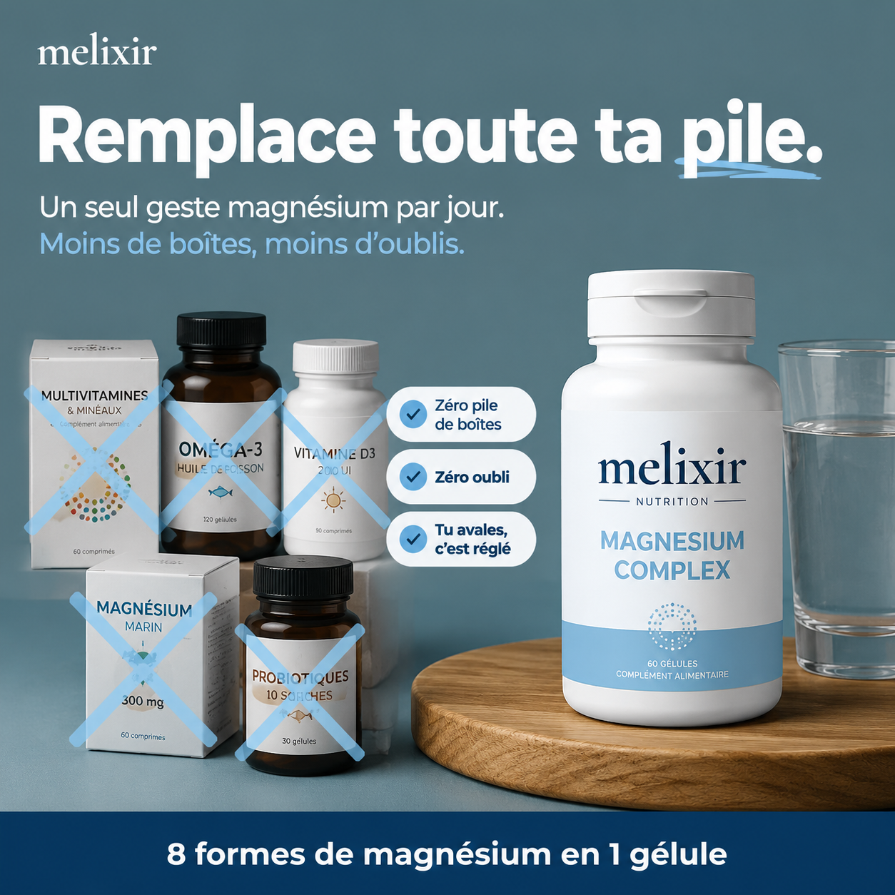 Try Mélixir Nutrition Facebook ad: Magnésium Complexe