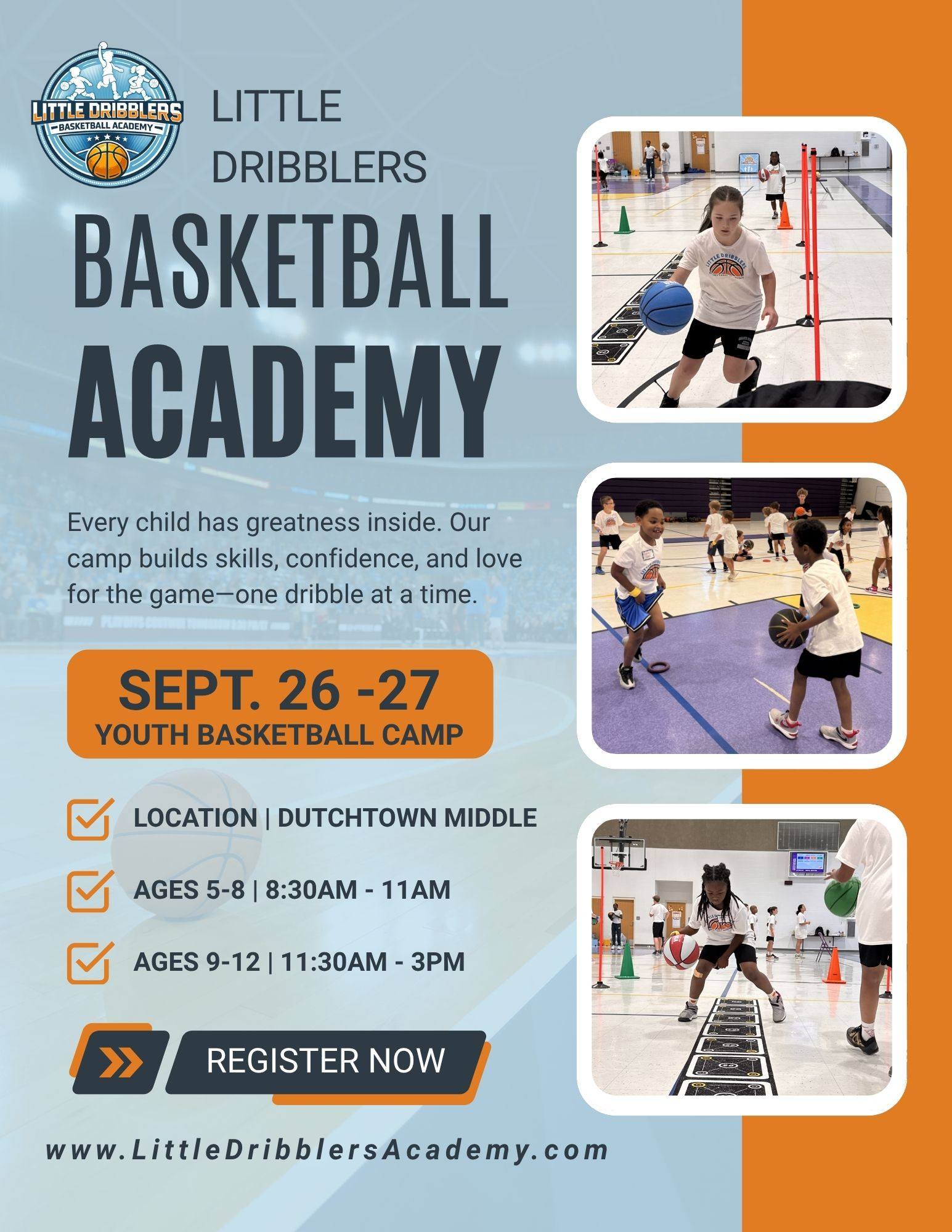 Little Dribblers Basketball Academy Facebook ad: LeagueApps Member Portal