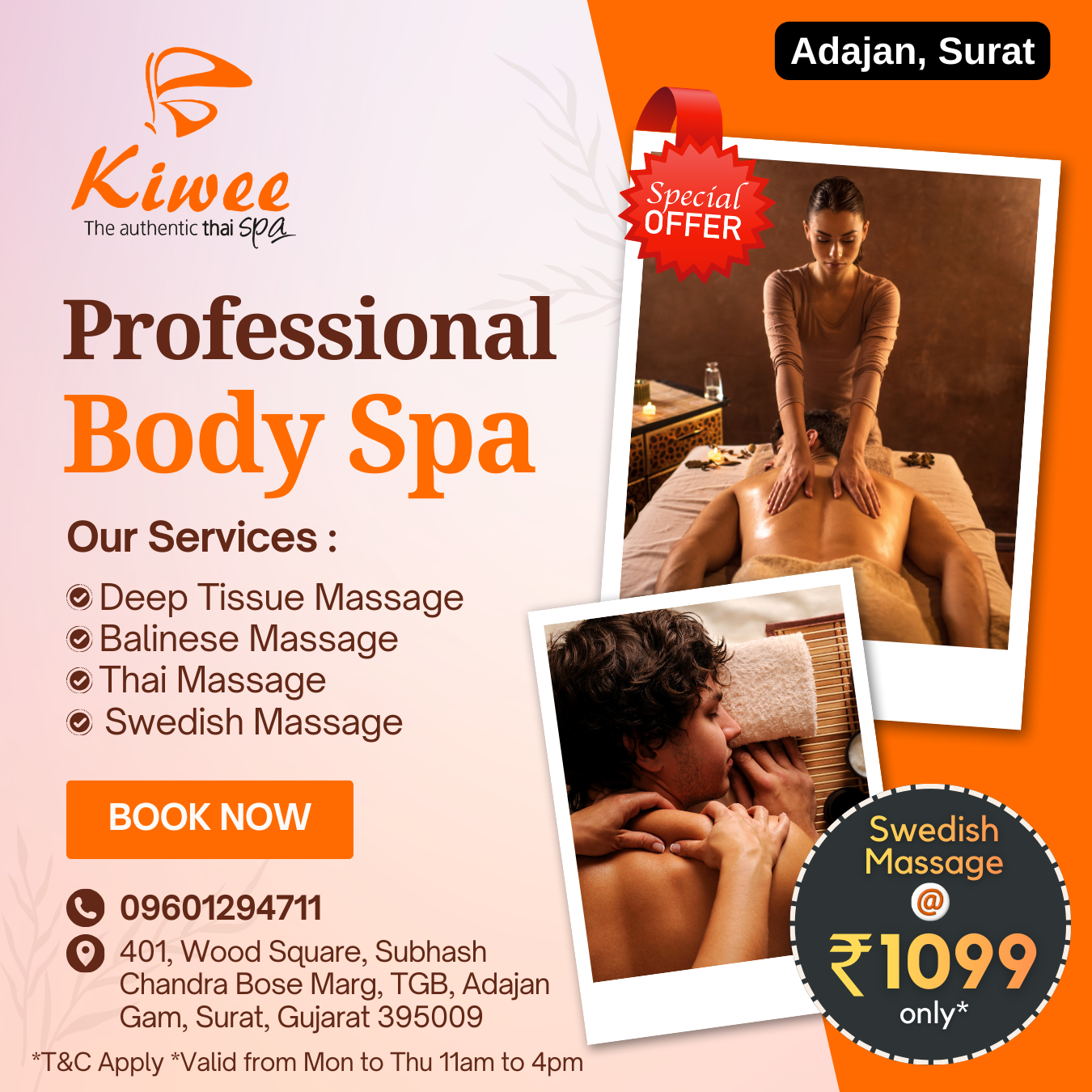 Kiwee Thai Spa Facebook ad: Discover serenity at Kiwee Spa, where authentic spa…
