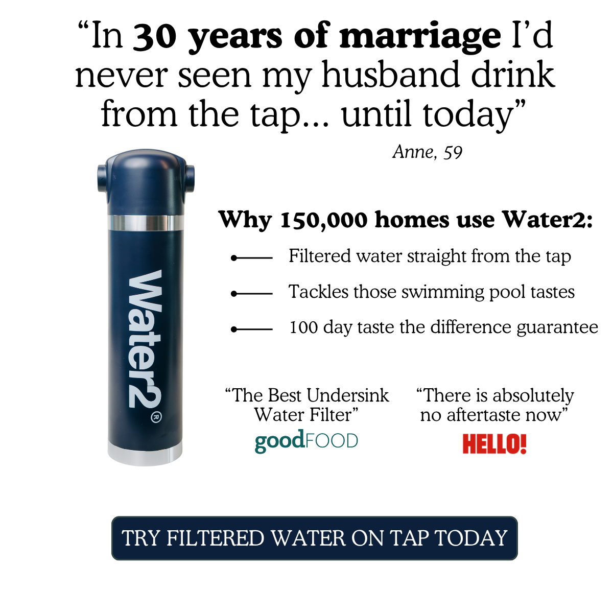 Water2 Facebook ad