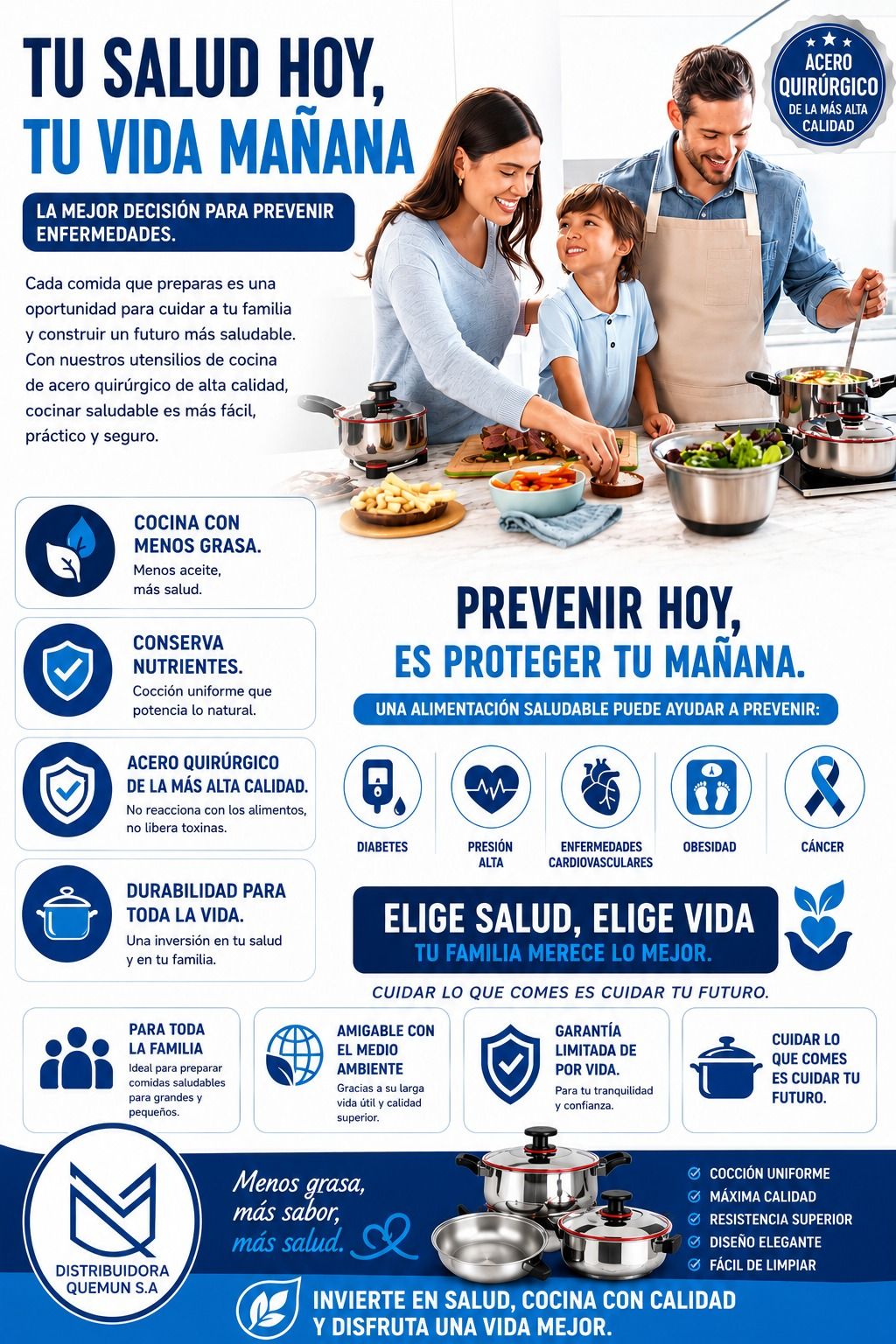 Q U E M U N Facebook ad: •Cuida tu salud hoy para disfrutar un mejor…