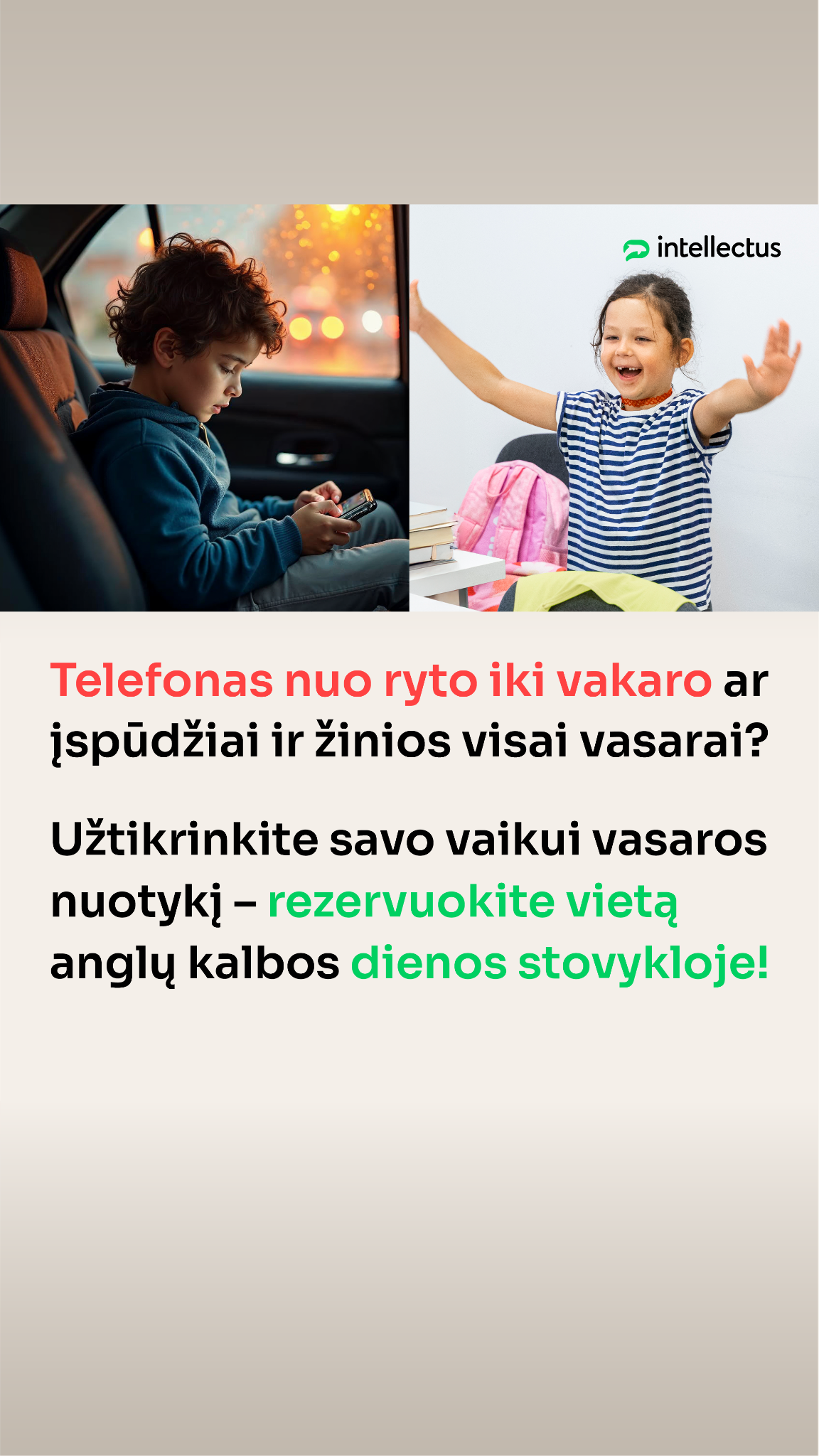 Anglų kalbos mokykla „Intellectus“ Facebook ad