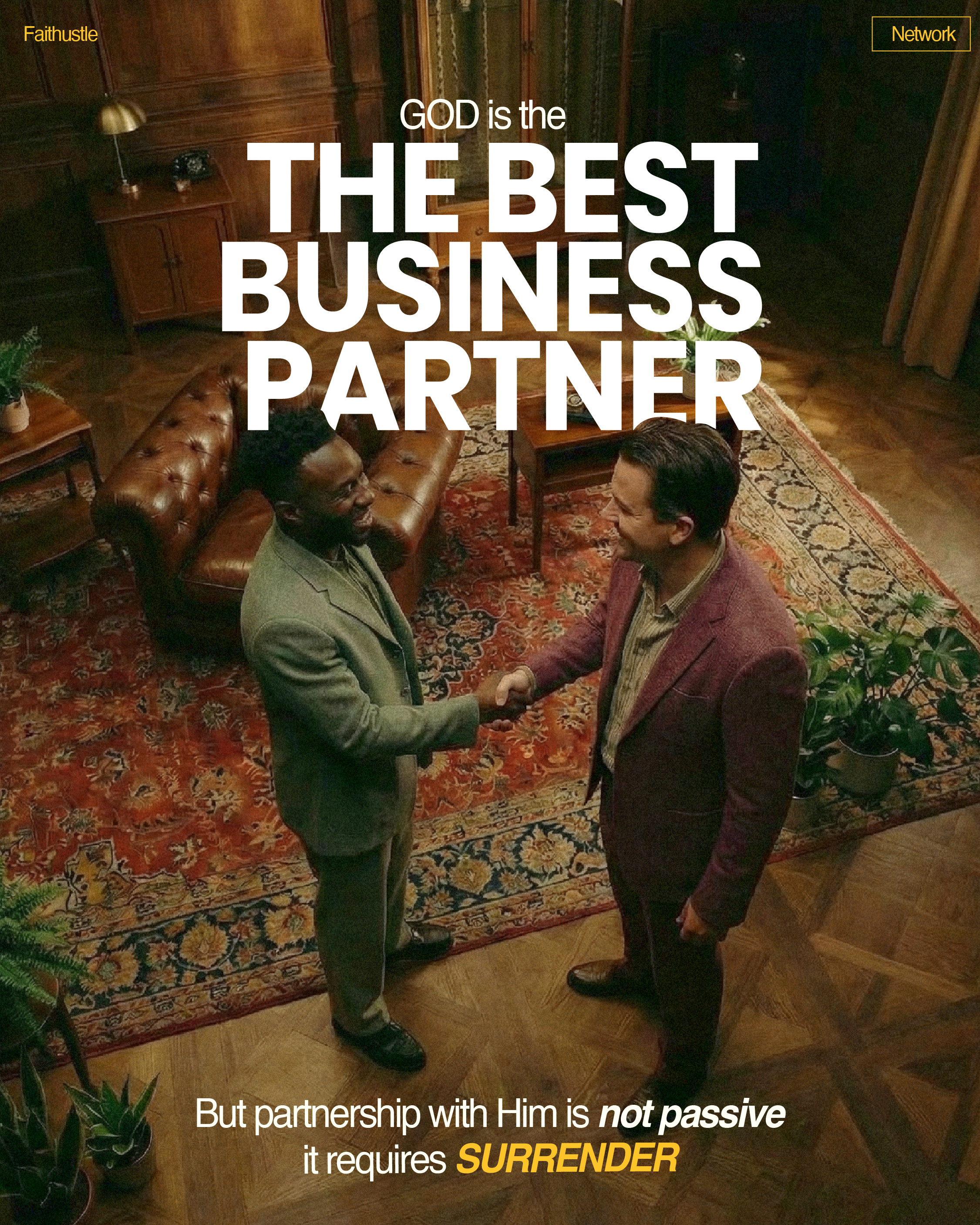 The Faithustle Facebook ad: Your invite, join free