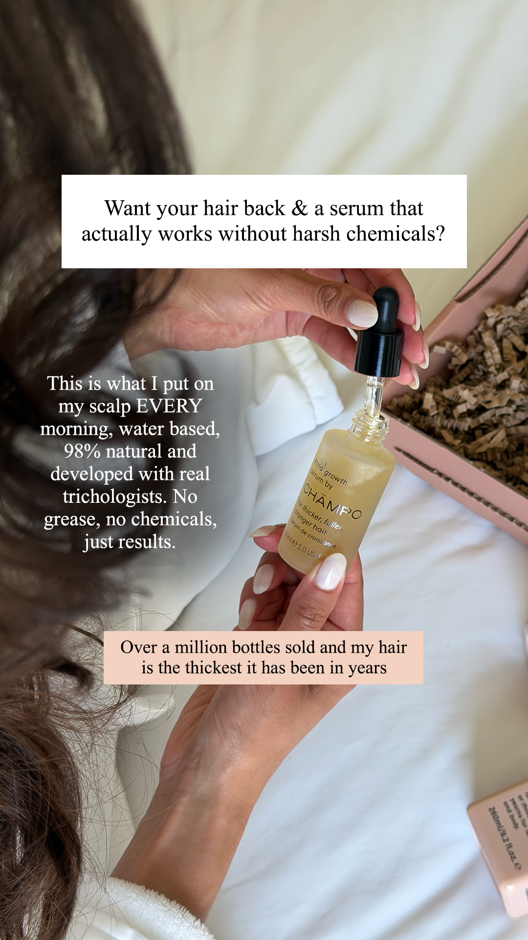 Chāmpo Haircare Facebook ad
