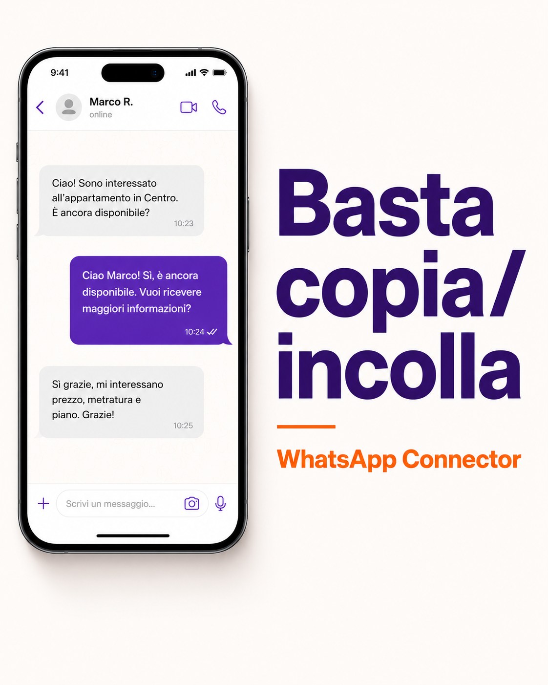 MyBrokerage AI Facebook ad: Quanti messaggi WhatsApp scrivi ogni giorno per i…