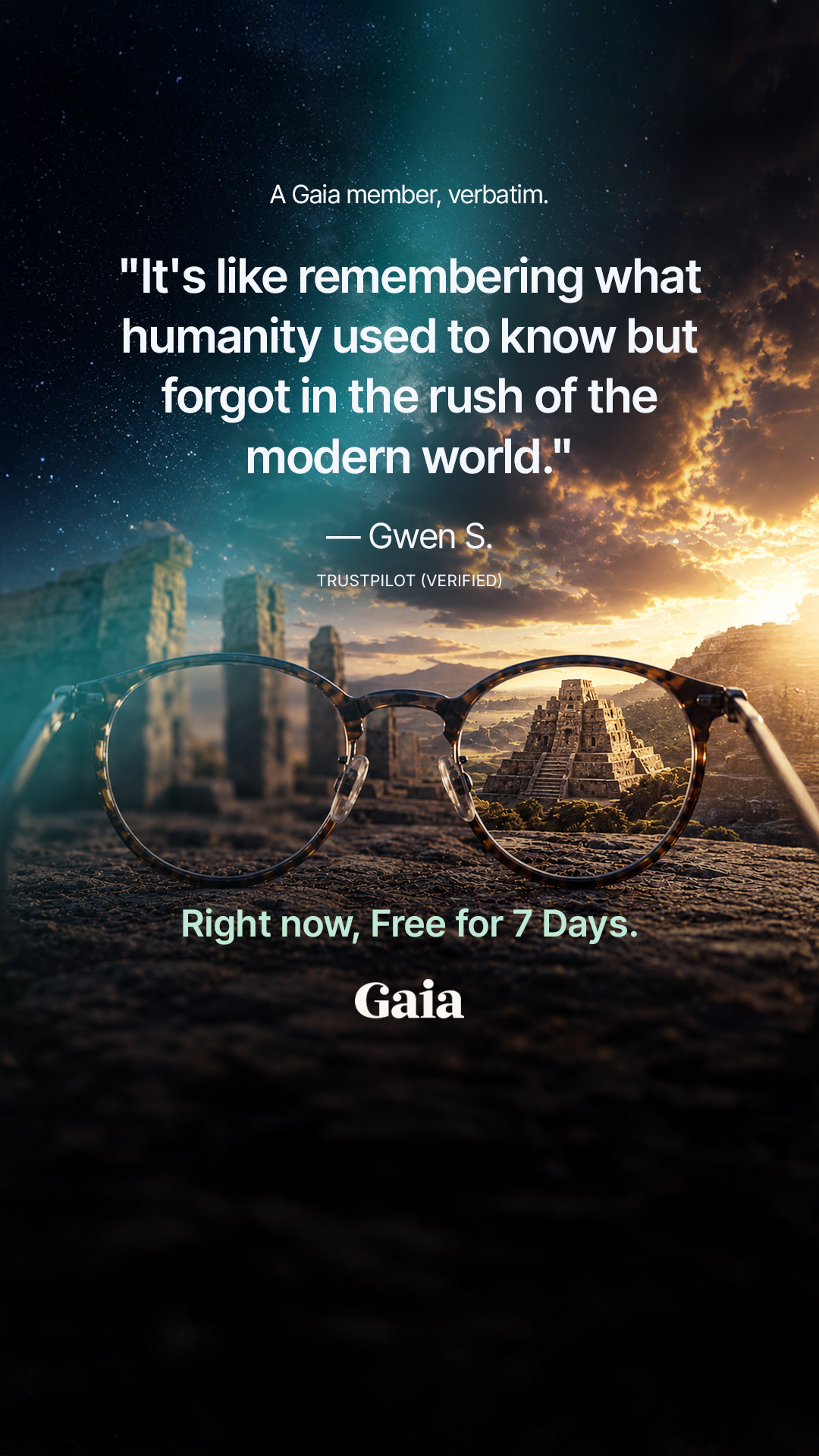 Gaia Facebook ad