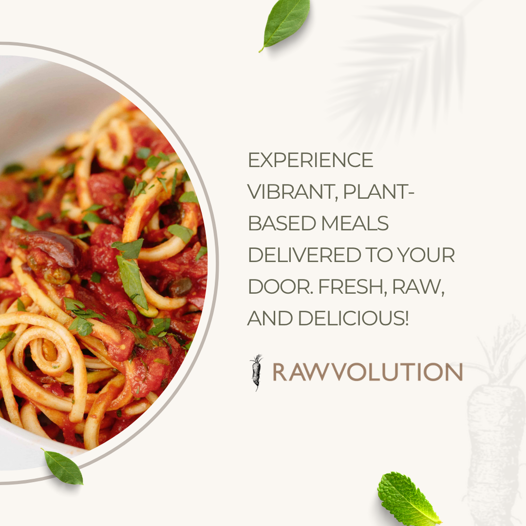 Rawvolution Facebook ad: Rawvolutionize your approach to healthy eating!