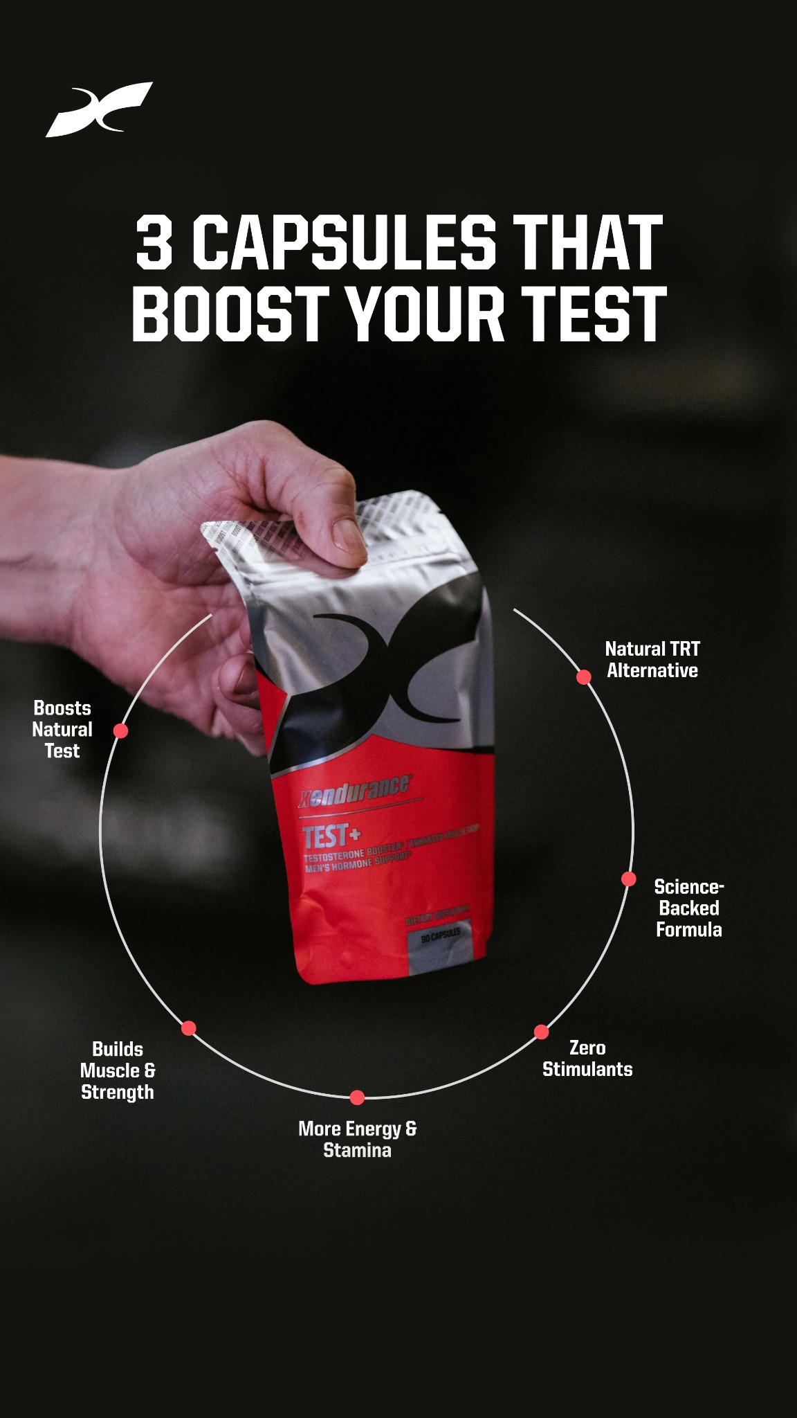 Xendurance Facebook ad: TEST+ Booster Promo