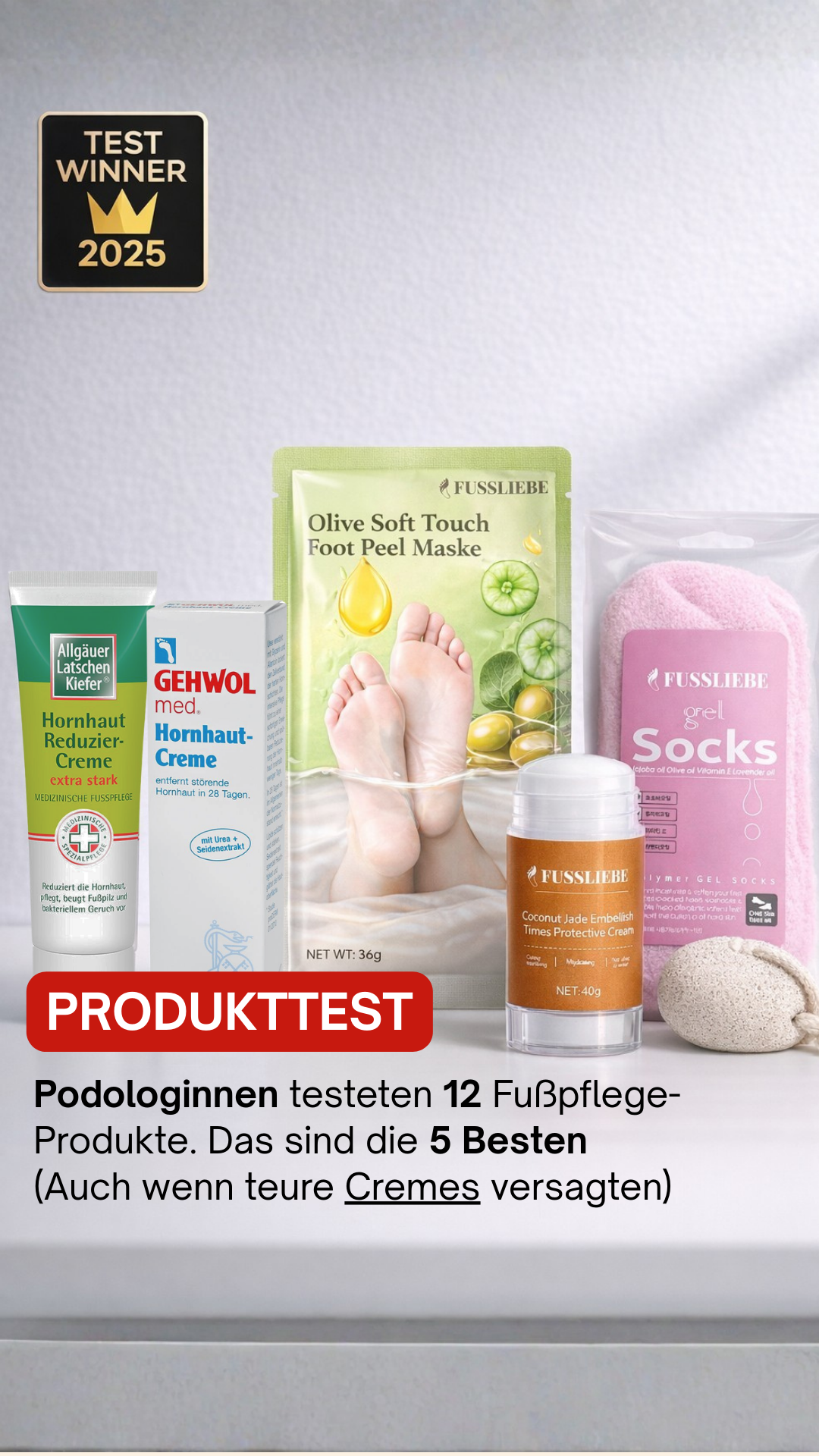 Fußpflege Ratgeber Facebook ad: Wir haben 5 Fußpflege-Produkte getestet, das Ergebnis hat…